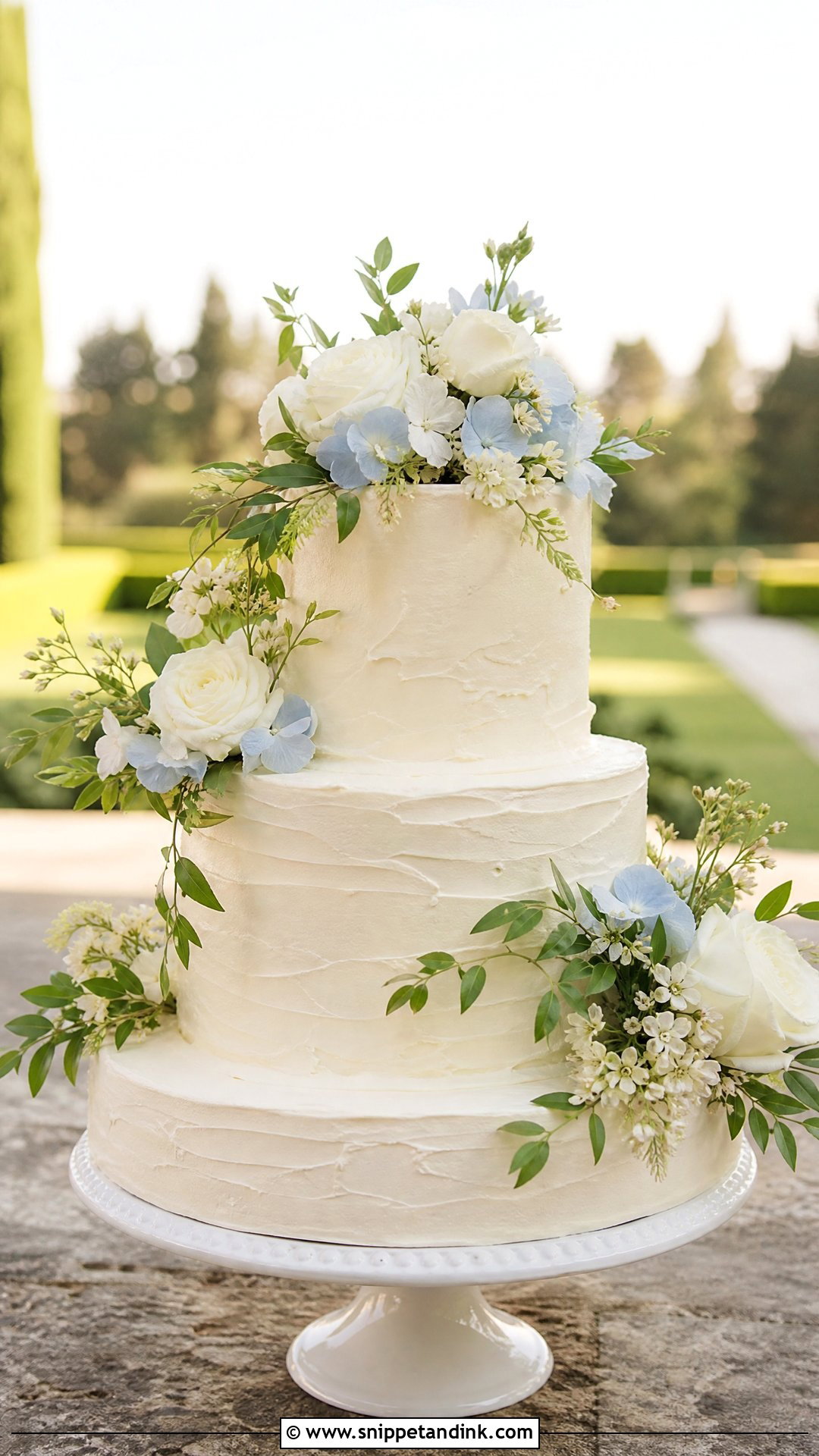 Garden Estate Wedding Cake - Snippet and Ink - 20 Old Money Cake Ideas for Wedding