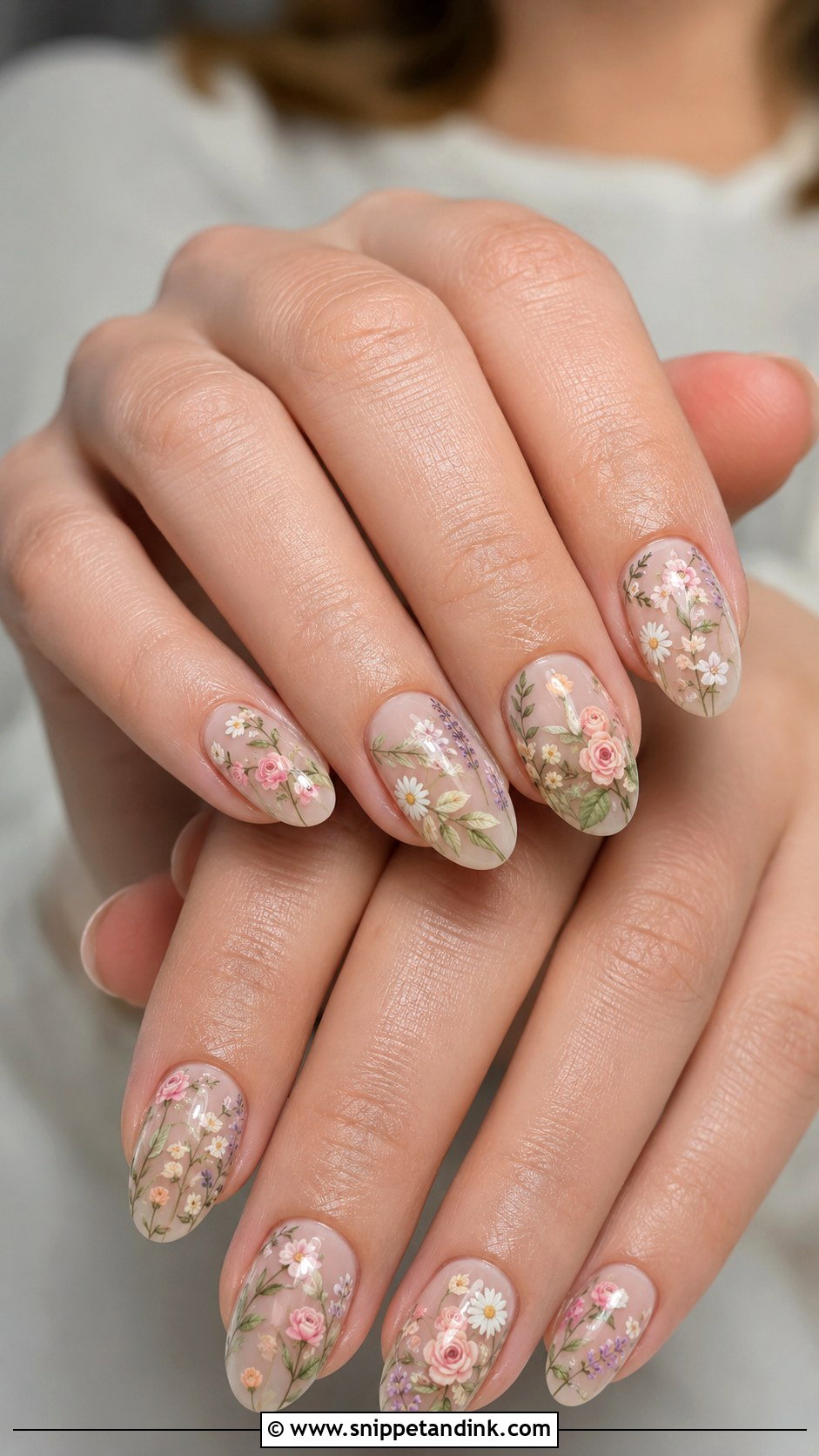 Garden Floral Wedding Nails - Snippet and Ink - 20 Wedding Nails Flowers