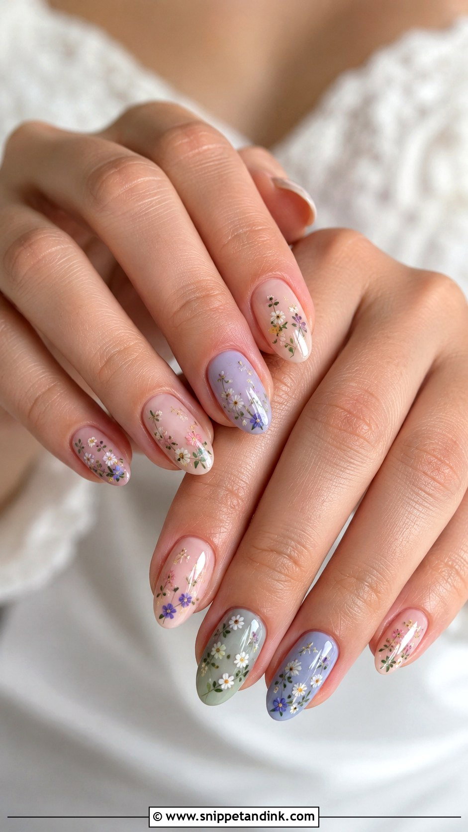 Garden Floral Wedding Nails - Snippet and Ink - 20 Floral Wedding Nails for Bride