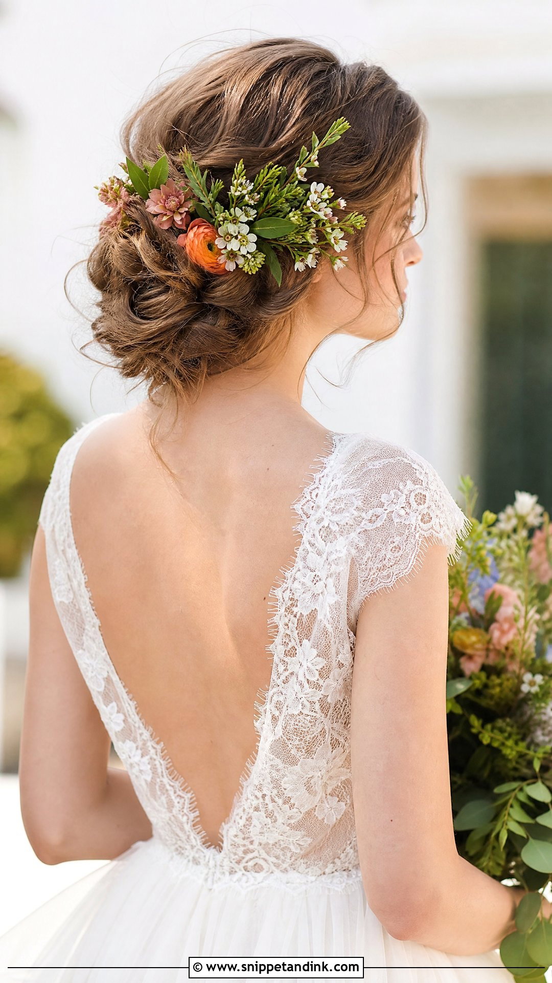 Garden Inspired Floral Updo - Snippet and Ink - 30 Brautfrisur Hochgesteckt Ideas