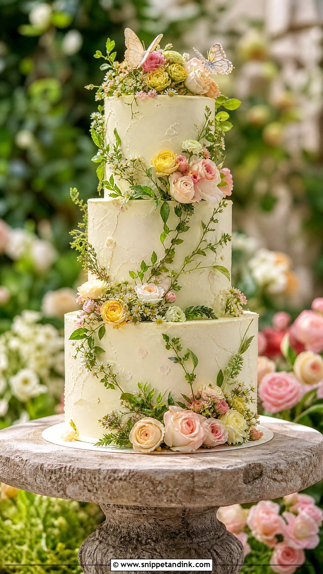 Garden Wedding Cake - Snippet and Ink - 20 Whimsical Wedding Cakes
