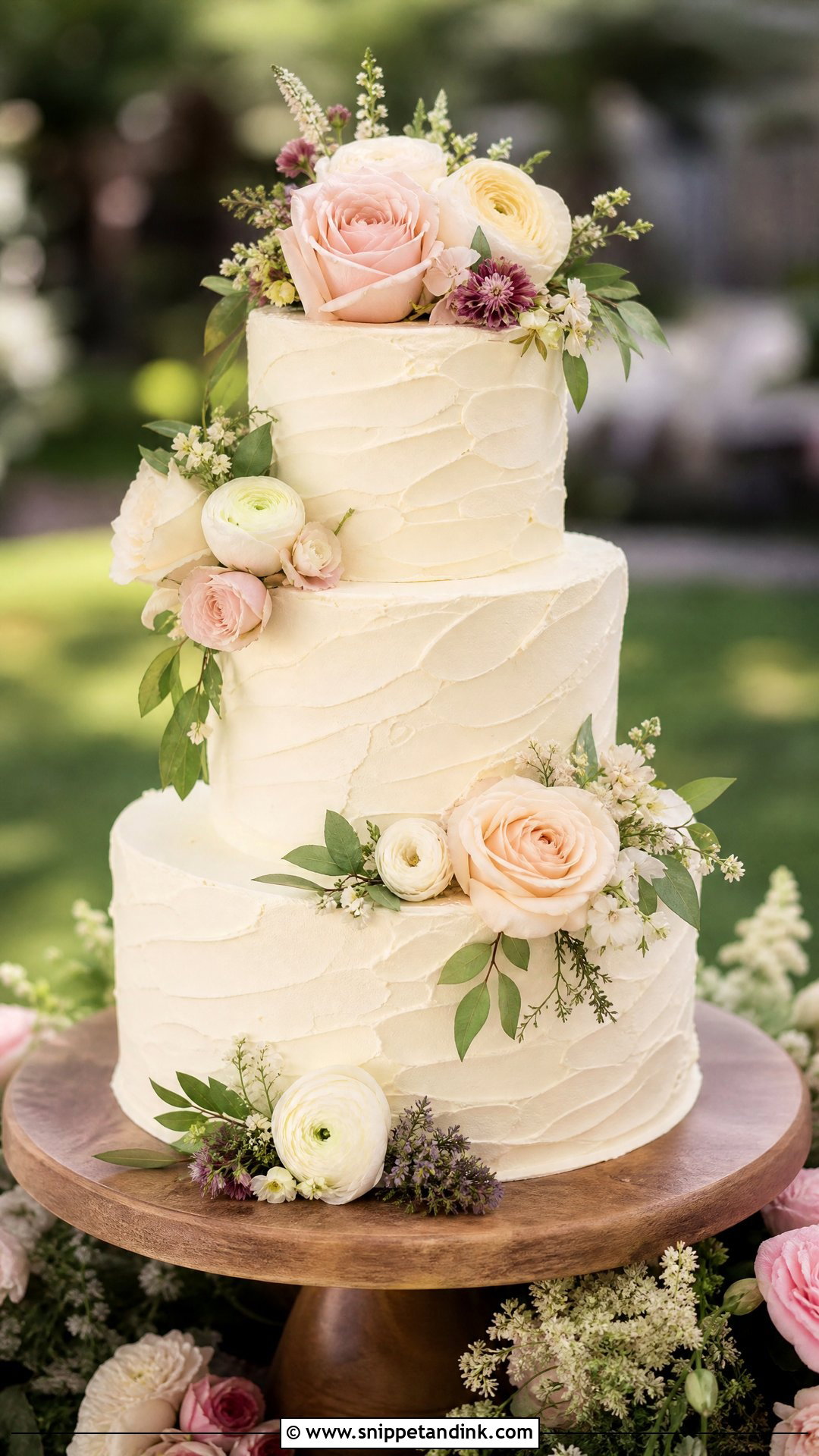 Garden Wedding Cake - Snippet and Ink - 25 Elegant Unique Classy Wedding Cakes