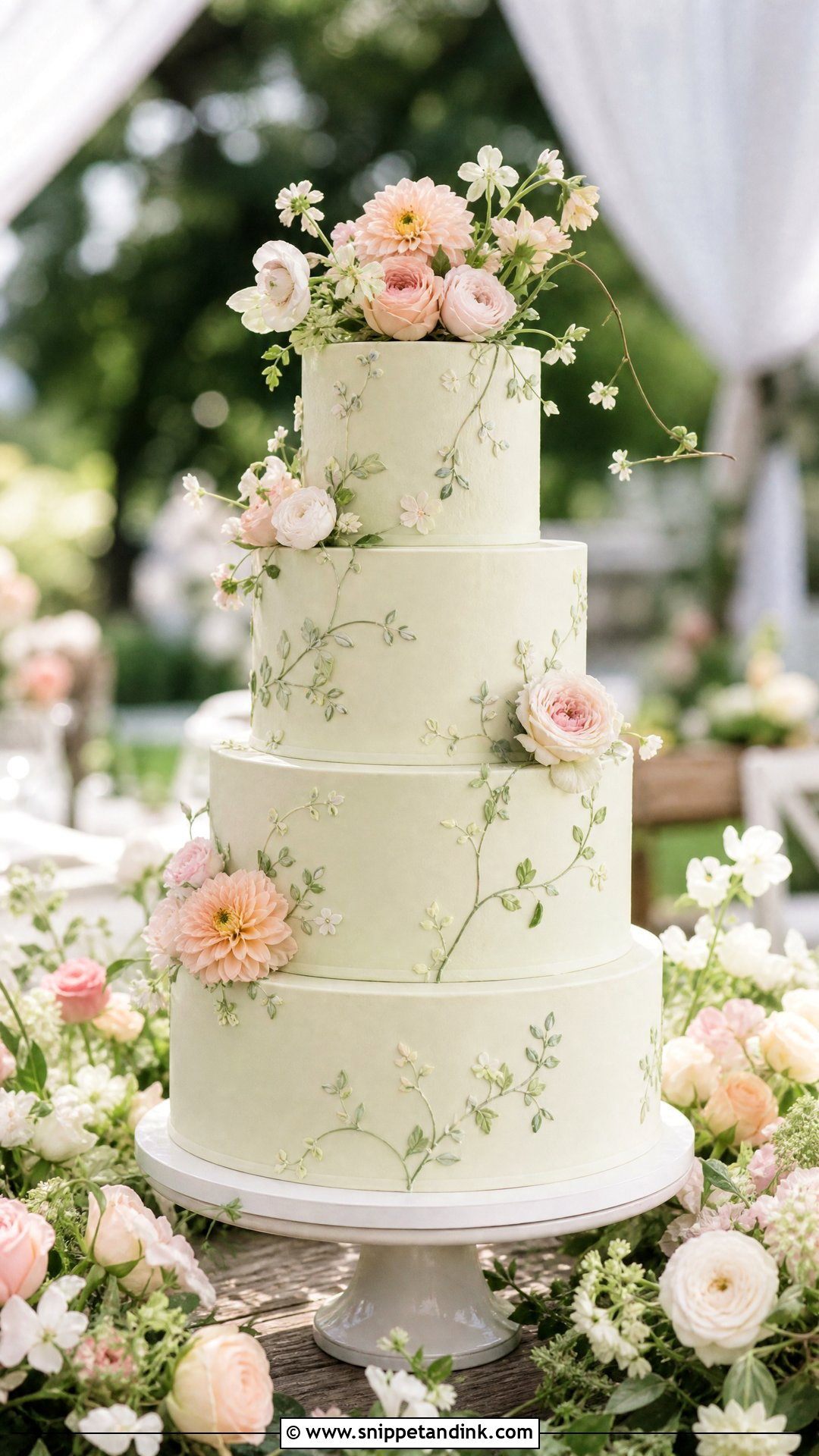 Garden Wedding Cake - Snippet and Ink - 25 Unique Wedding Cakes