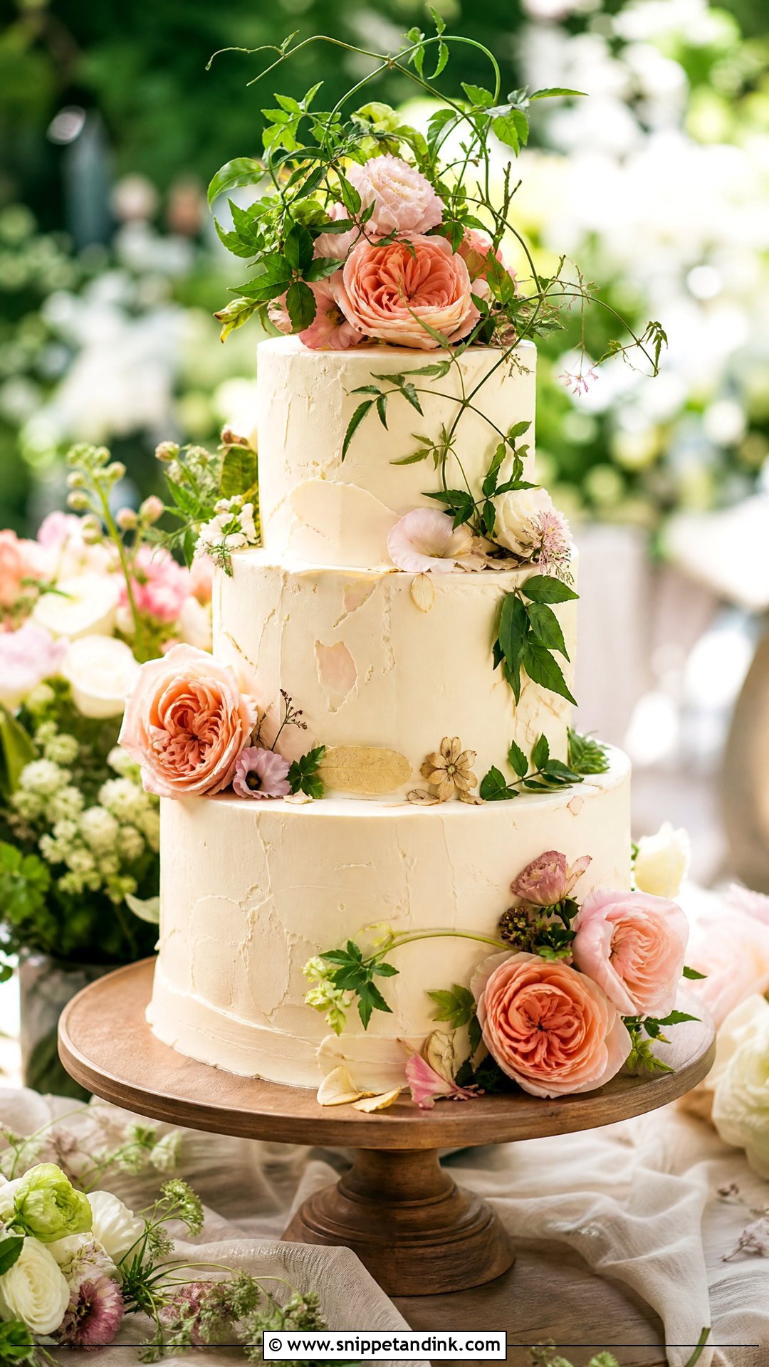 Garden Wedding Cake - Snippet and Ink - 30 Aesthetic Cake Inspo Ideas for Wedding