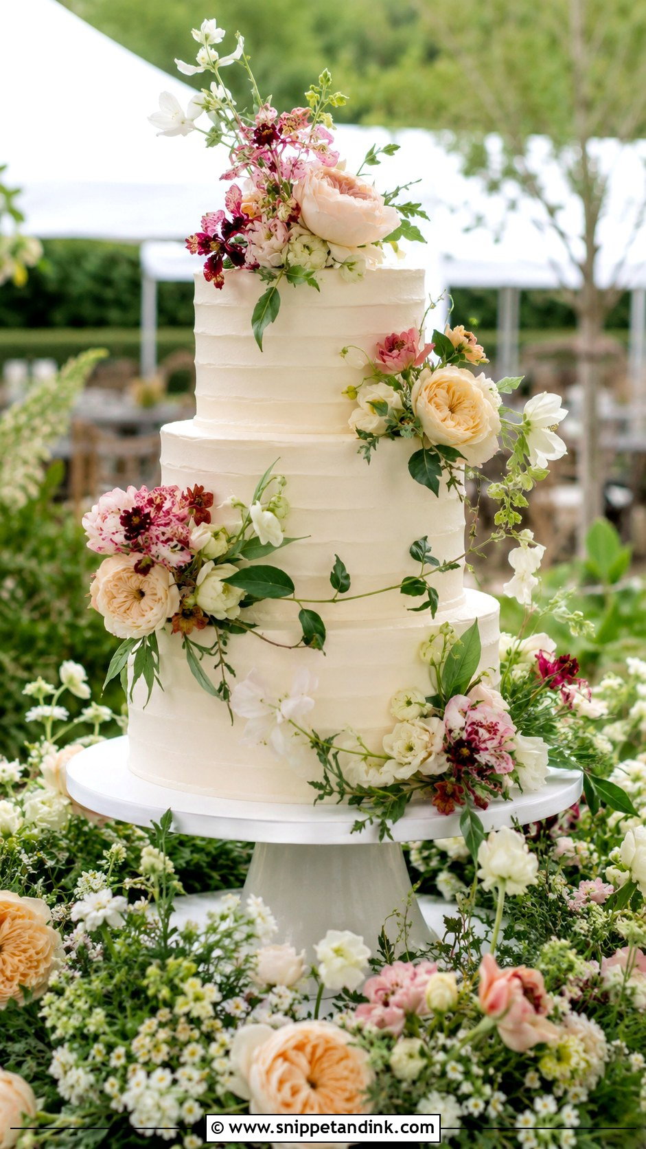 Garden Wedding Cake - Snippet and Ink - 30 Elegant Wedding Cake Ideas