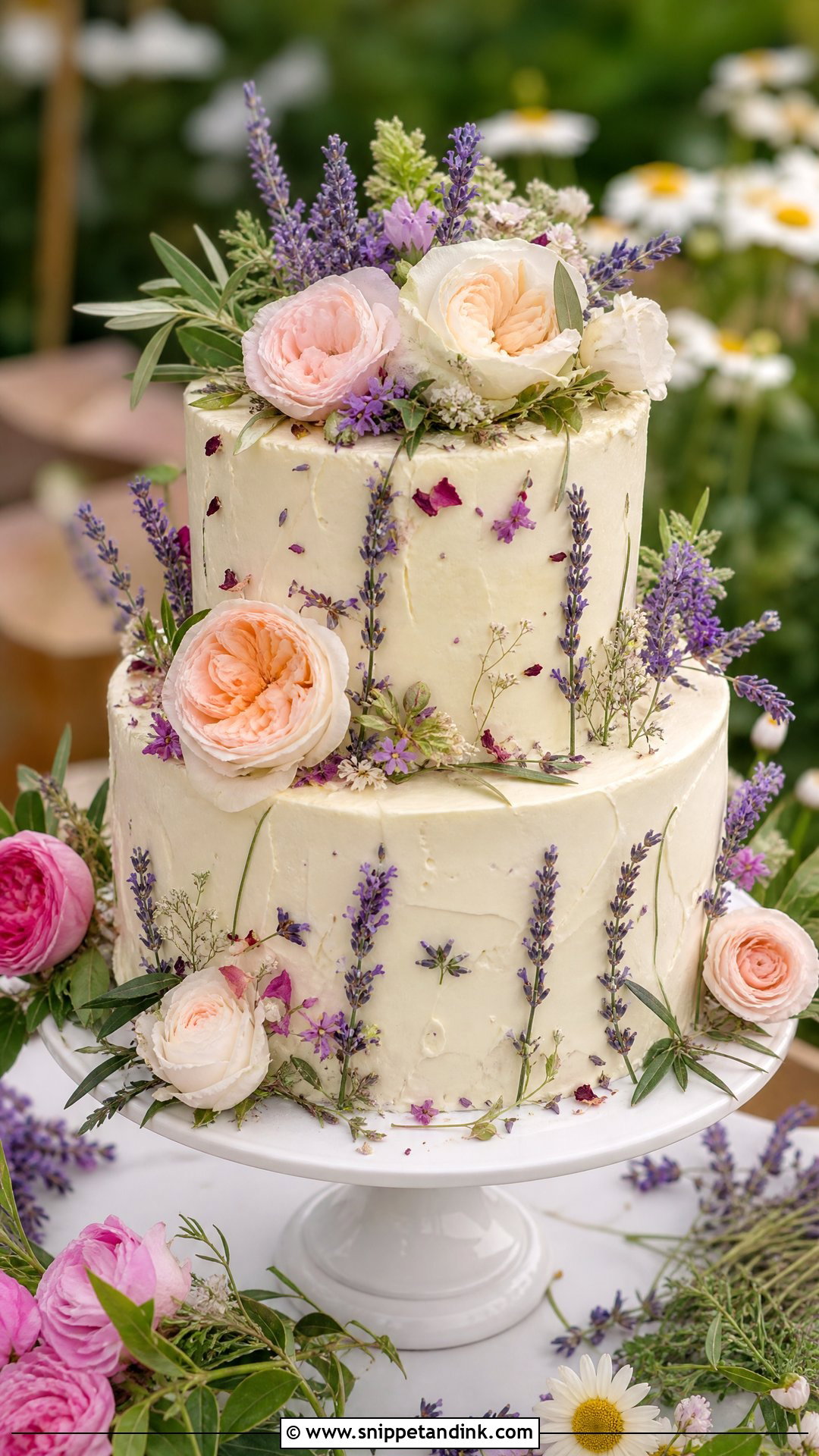 Garden Wedding Cake - Snippet and Ink - 30 Wedding Cake Ideas