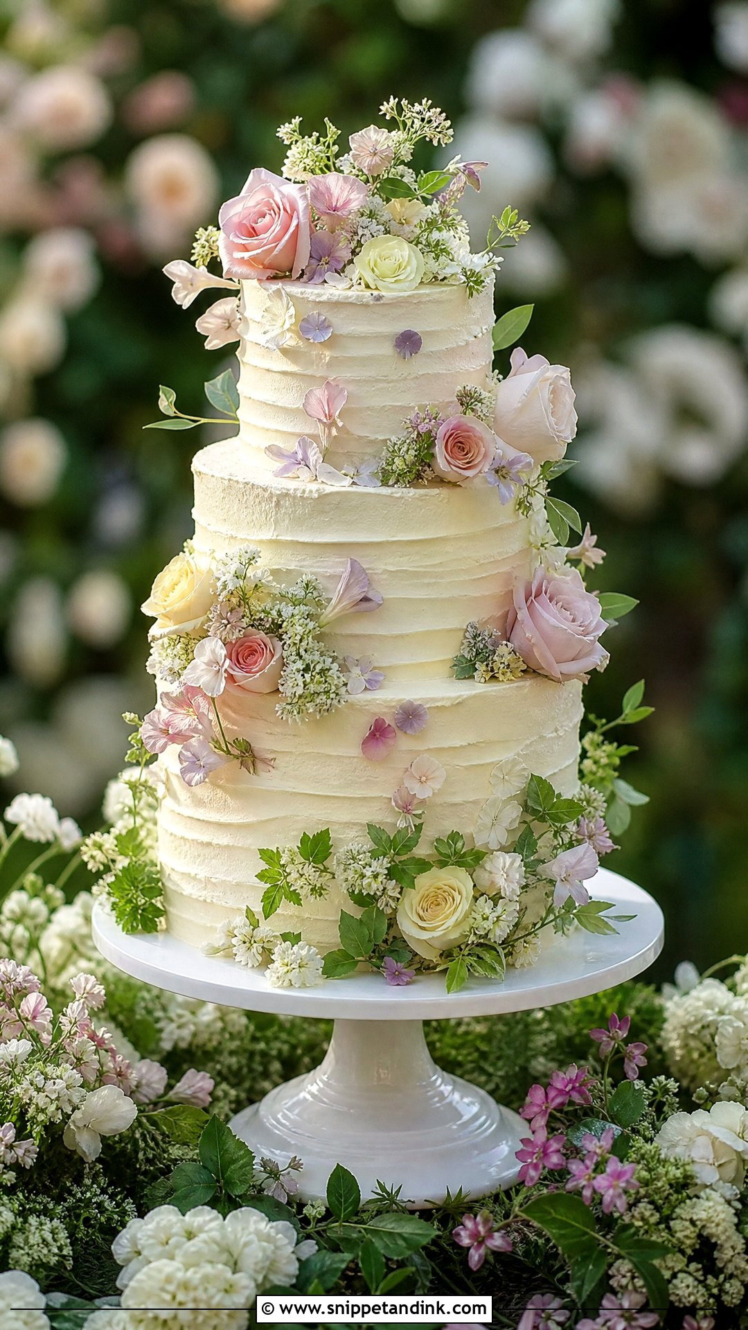 Garden Wedding Cake - Snippet and Ink - 35 Wedding Cakes