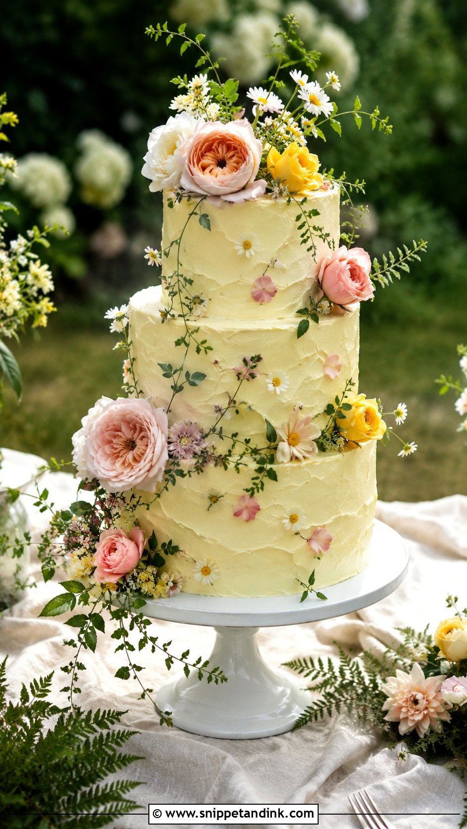 Garden Wedding Cake - Snippet and Ink - 20 Custom Cake Designs for Wedding