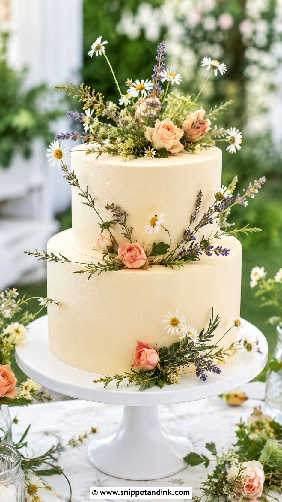 Garden Wedding Cake - Snippet and Ink - 20 Cute Cake Ideas for Wedding