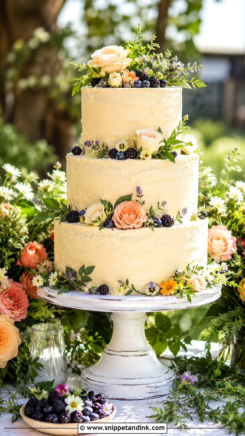 Garden Wedding Cake - Snippet and Ink - 20 Elaborate Cakes for Wedding