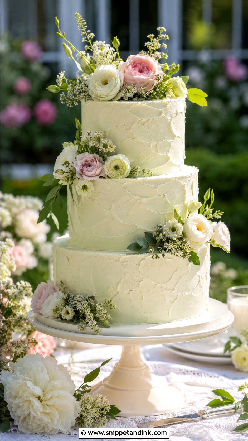 Garden Wedding Cake - Snippet and Ink - 20 Elegant Wedding Cakes