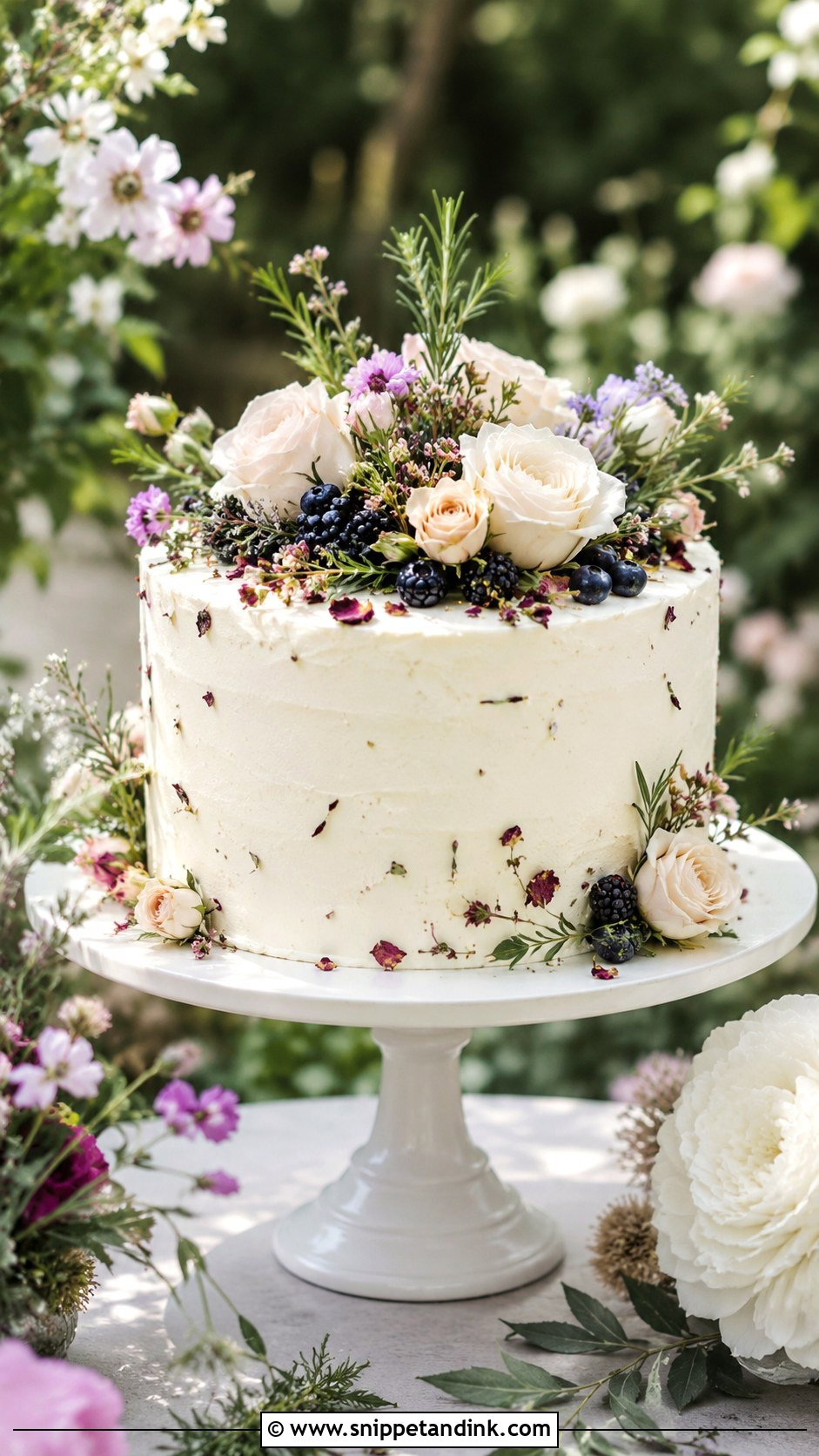 Garden Wedding Cake - Snippet and Ink - 20 Homemade Wedding Cake Ideas