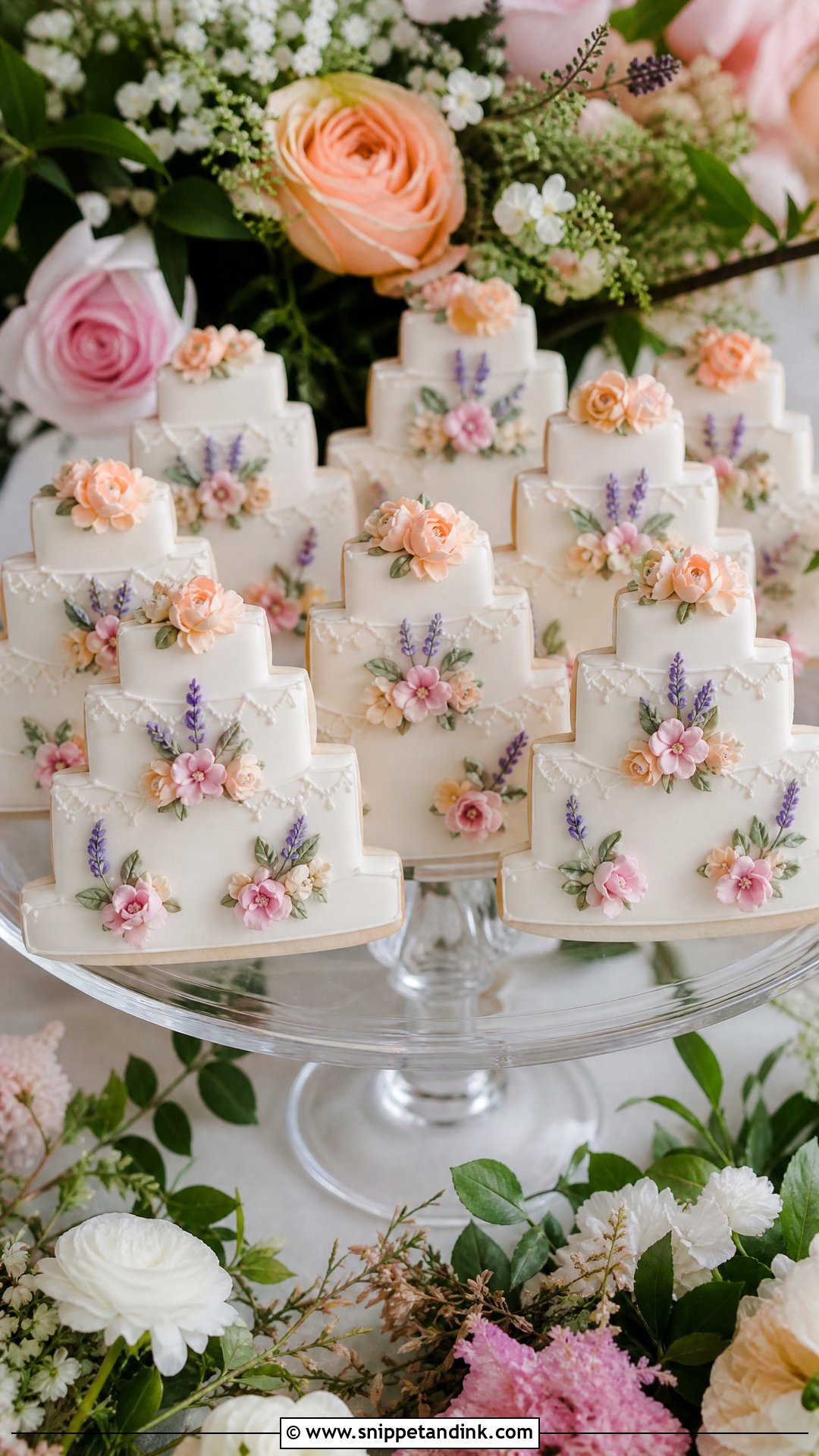 Garden Wedding Cake Cookies - Snippet and Ink - 30 Wedding Cake Cookies