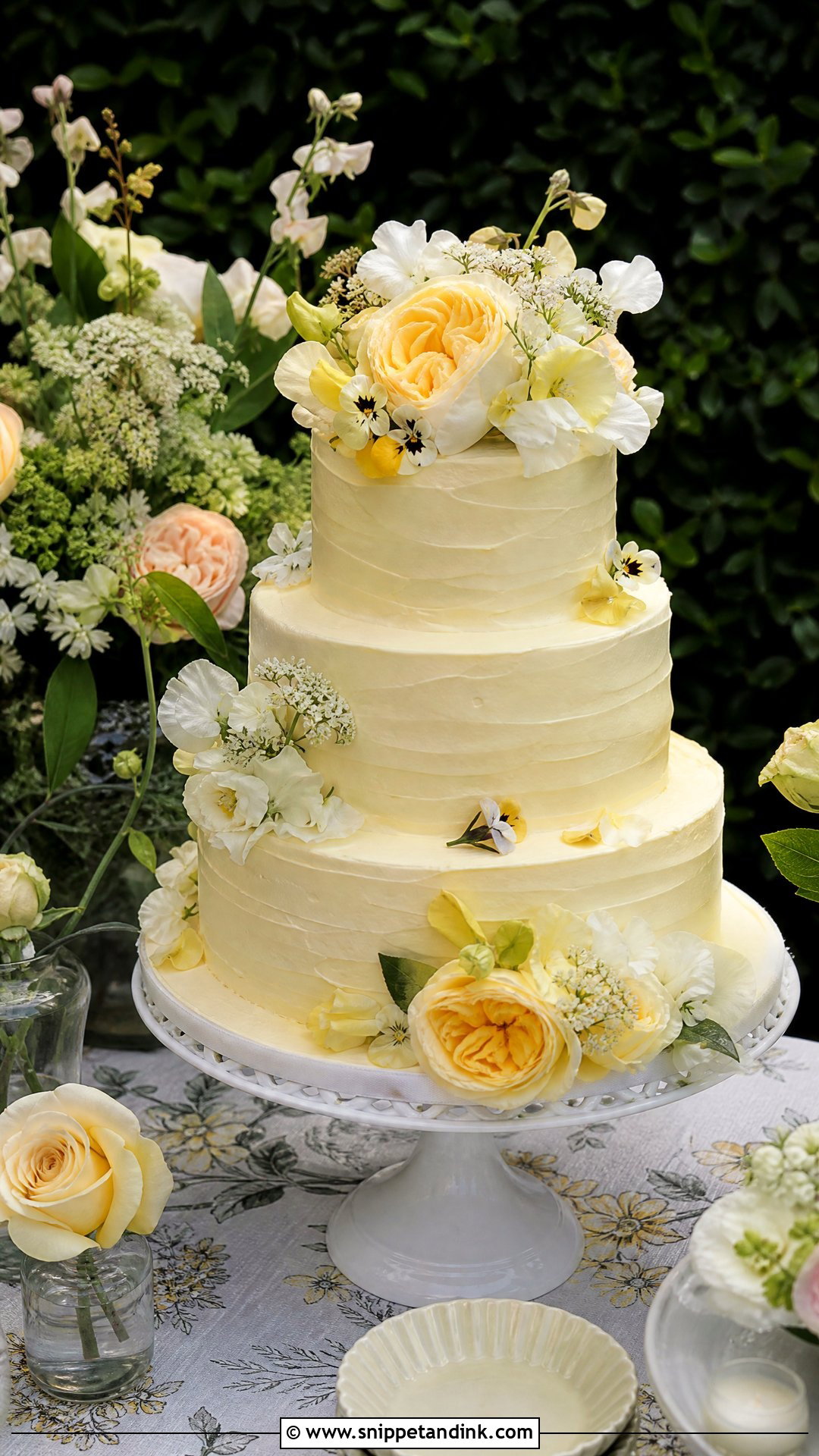 Garden Wedding Cake Table - Snippet and Ink - 25 Wedding Cake Table Ideas
