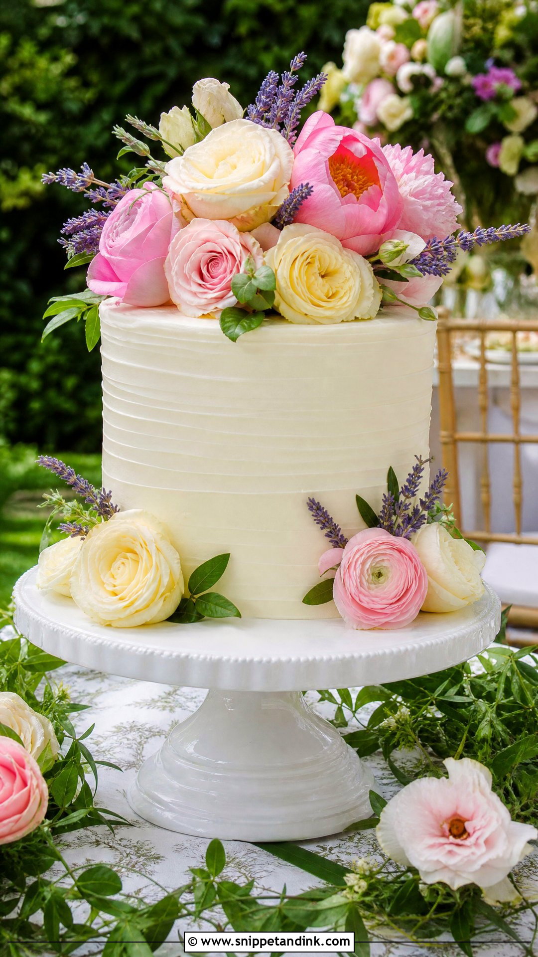 Garden Wedding Cake With Fresh Flowers - Snippet and Ink - 25 Cake Ideas with Fresh Flowers for Wedding