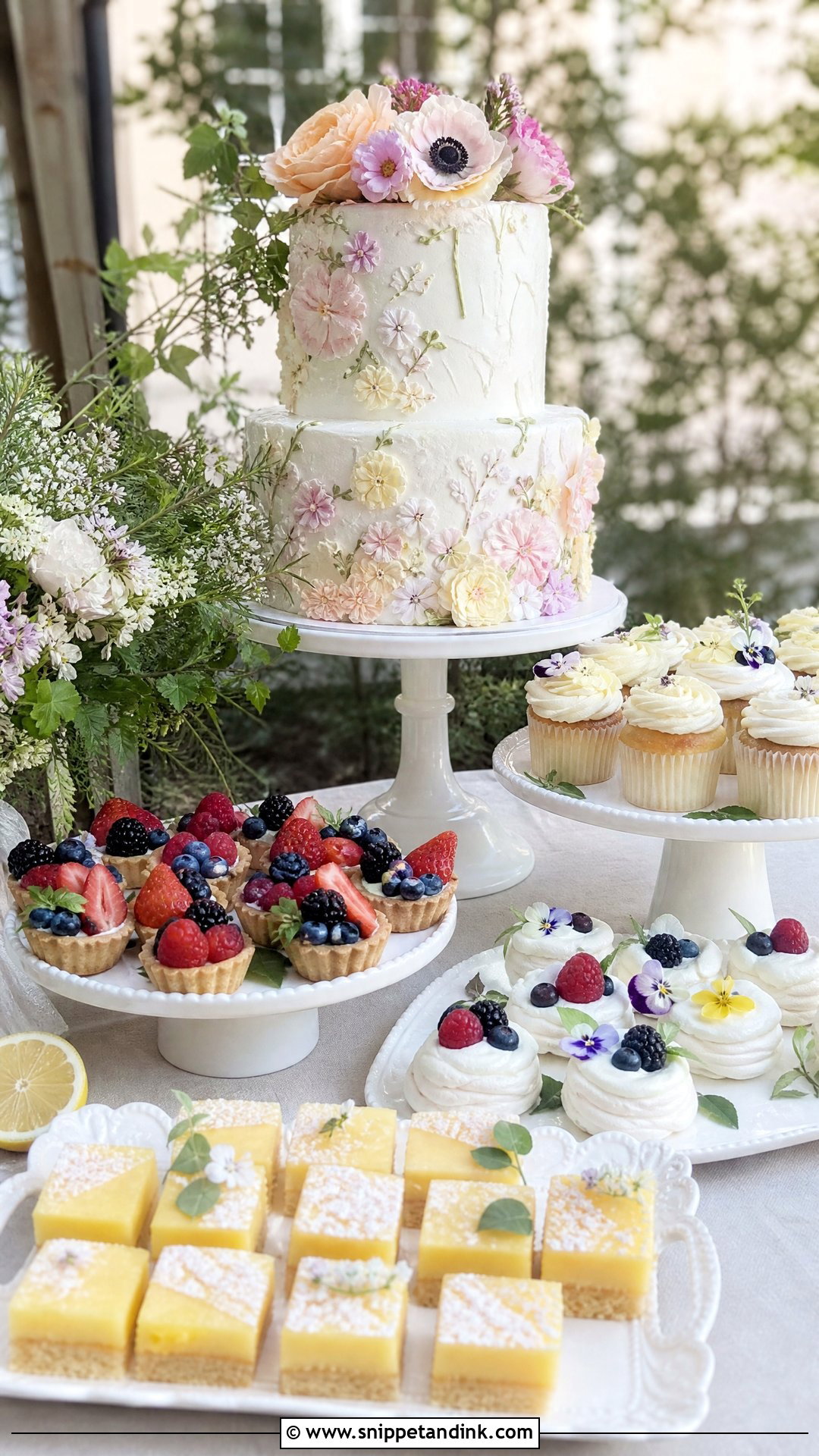 Garden Wedding Dessert Table - Snippet and Ink - 20 Wedding Dessert Table Ideas
