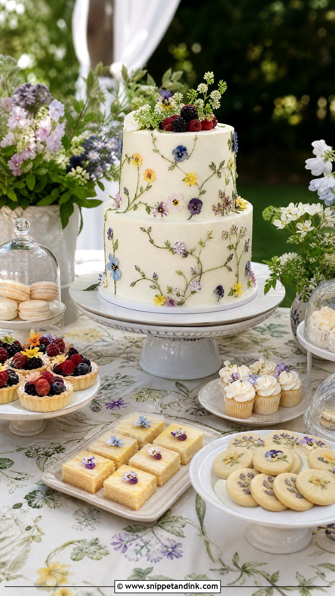 Garden Wedding Dessert Table - Snippet and Ink - 30 Wedding Dessert Table Ideas