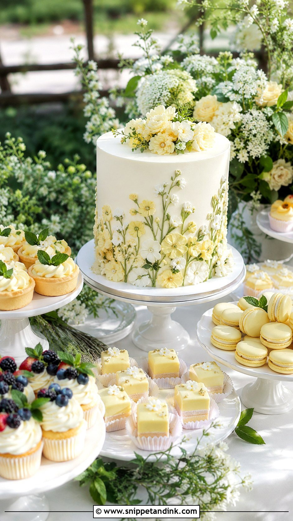 Garden Wedding Dessert Table - Snippet and Ink - 20 Assorted Wedding Dessert Table Ideas