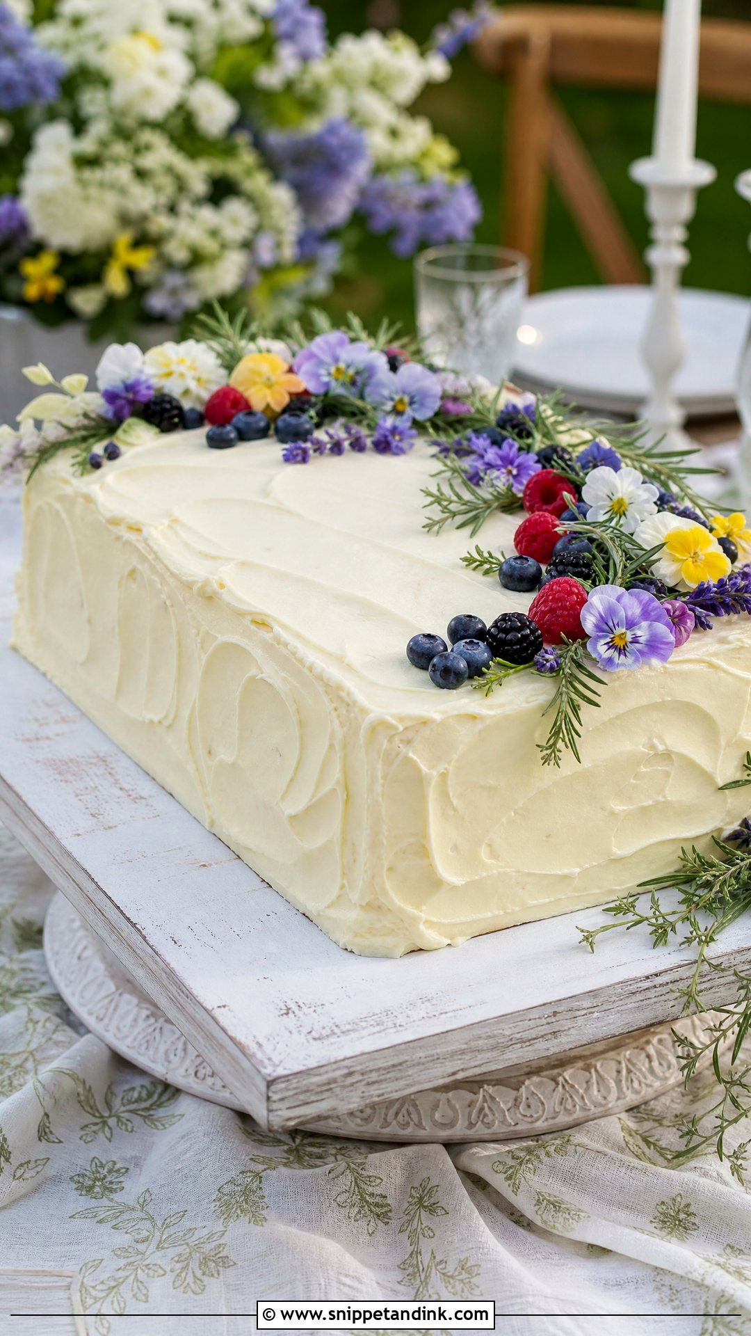 Garden Wedding Sheet Cake - Snippet and Ink - 20 Wedding Sheet Cakes