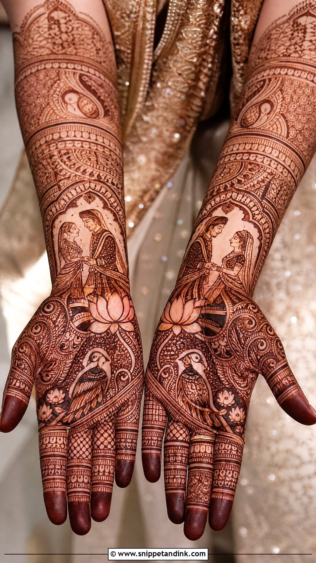 Gathbandhan Mehndi Design For Full Hands - Snippet and Ink - 25 Gathbandhan Mehndi Design Ideas