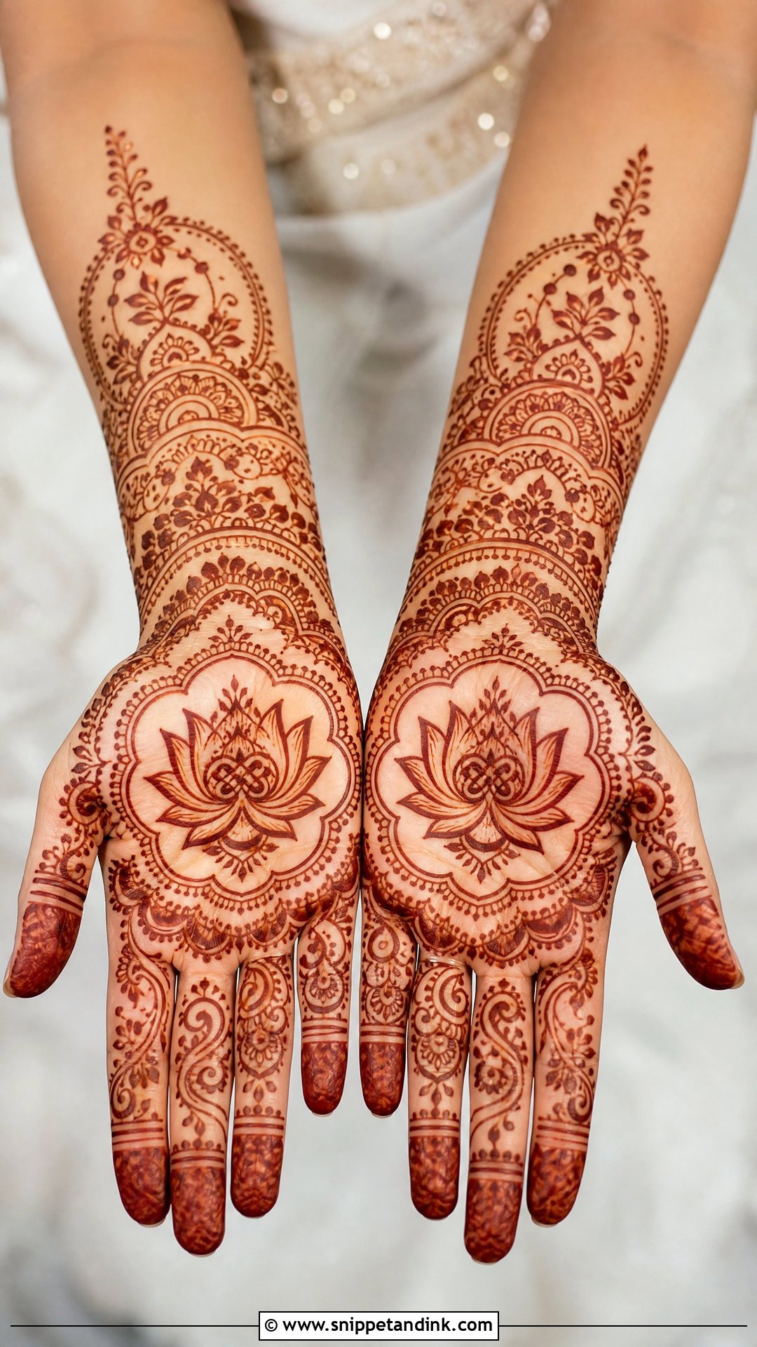 Gathbandhan Mehndi Design With Lotus - Snippet and Ink - 25 Gathbandhan Mehndi Design Ideas