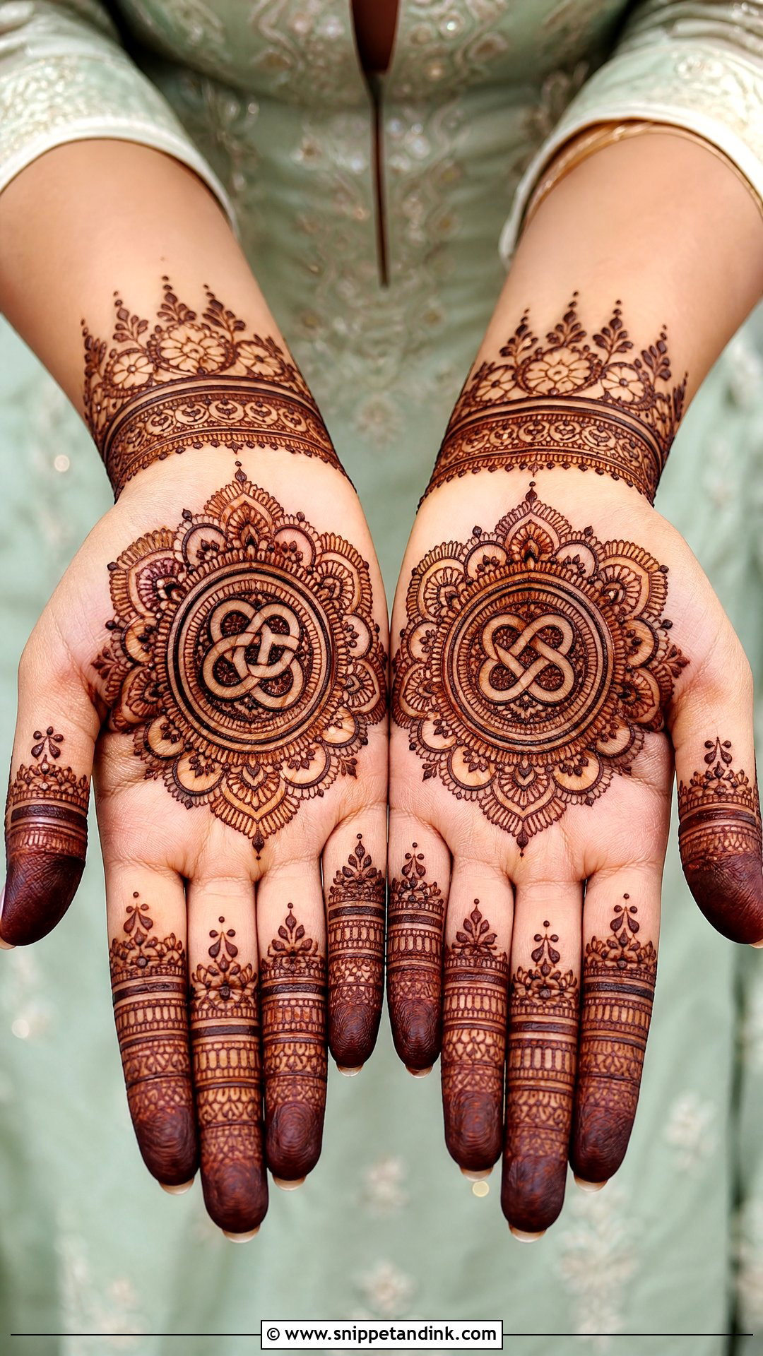 Gathbandhan Mehndi Design With Mandala - Snippet and Ink - 25 Gathbandhan Mehndi Design Ideas