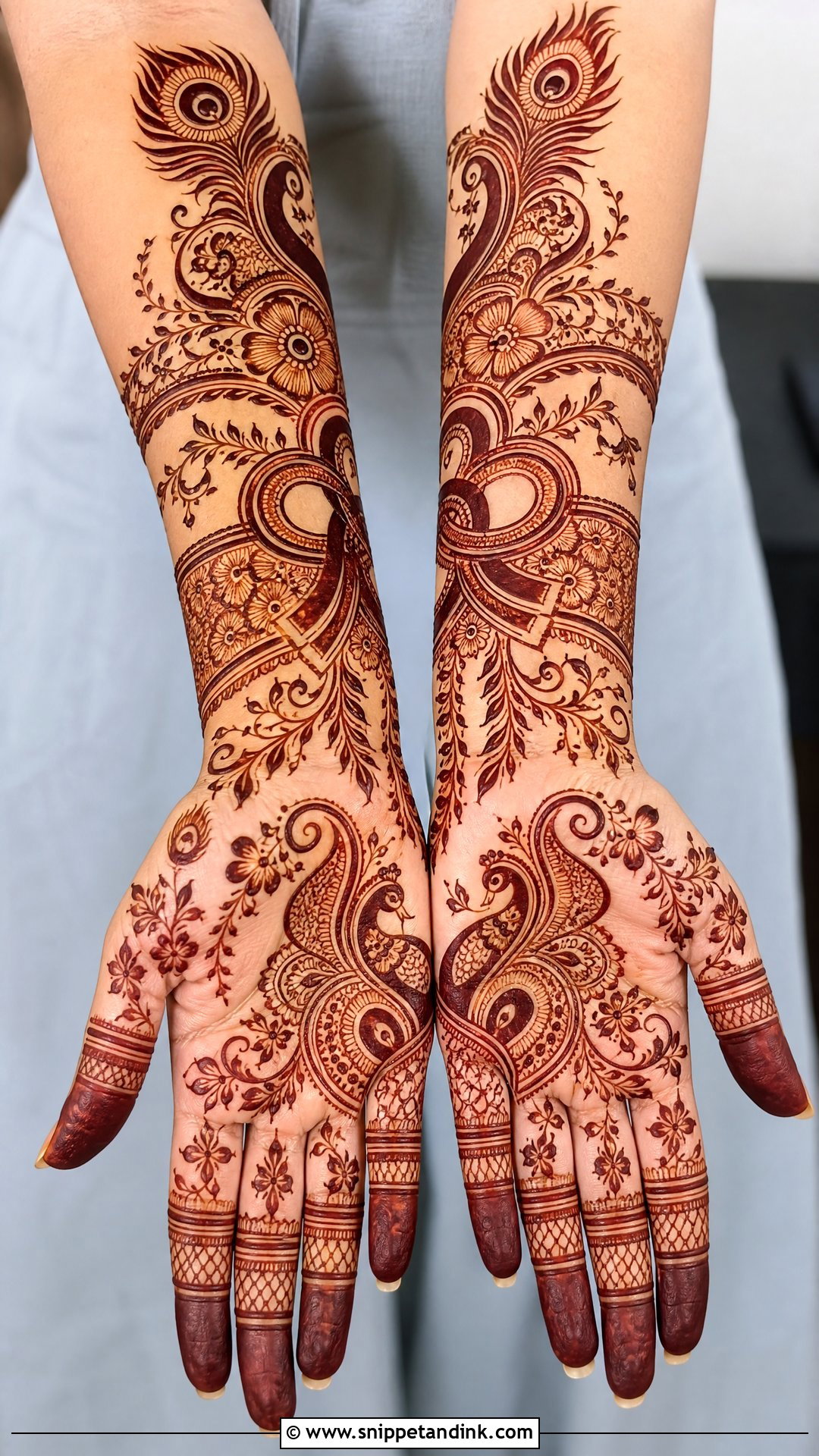 Gathbandhan Mehndi Design With Peacock - Snippet and Ink - 25 Gathbandhan Mehndi Design Ideas