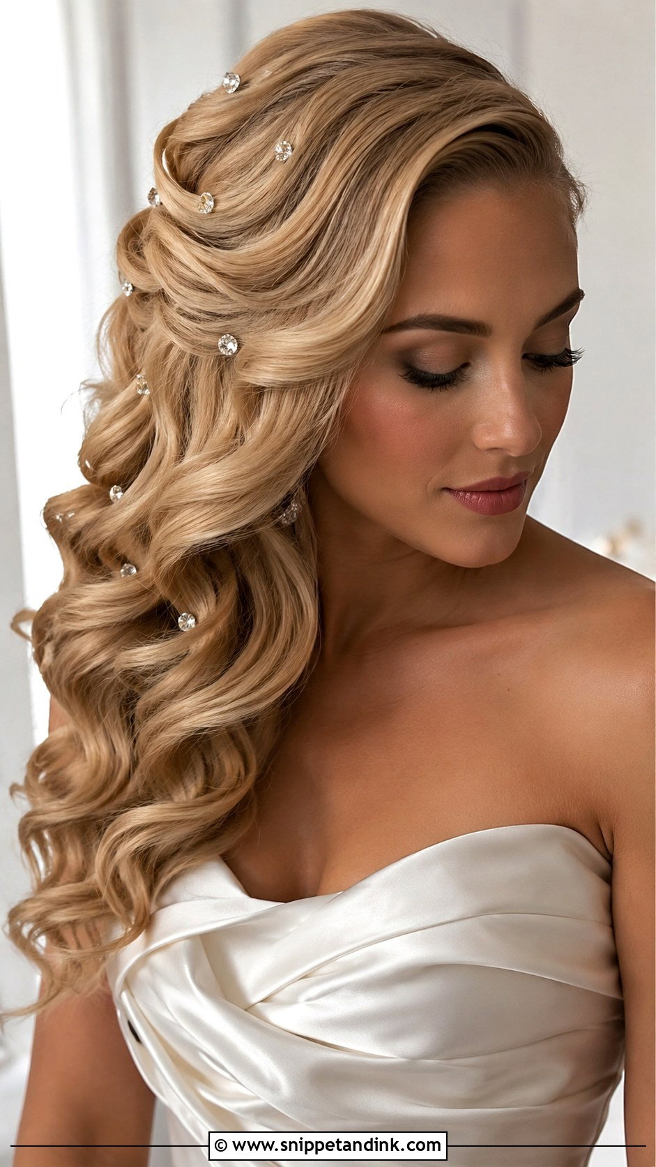 Gatsby Glam Curls With Jewels - Snippet and Ink - 20 1920s Wedding Hair Ideas