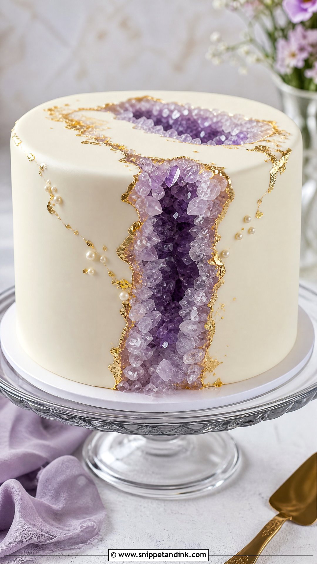 Geode Anniversary Cake - Snippet and Ink - 30 Cute Anniversary Cake Ideas