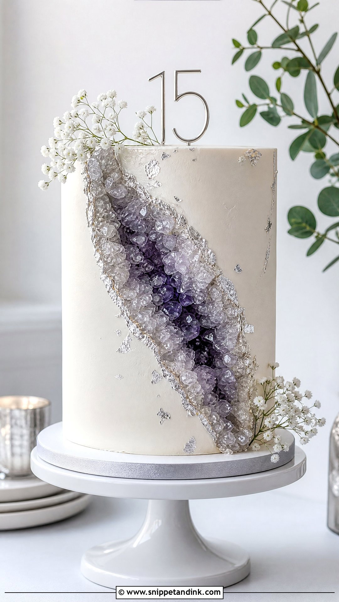 Geode Wedding Anniversary Cake - Snippet and Ink - 35 Wedding Anniversary Cake Ideas