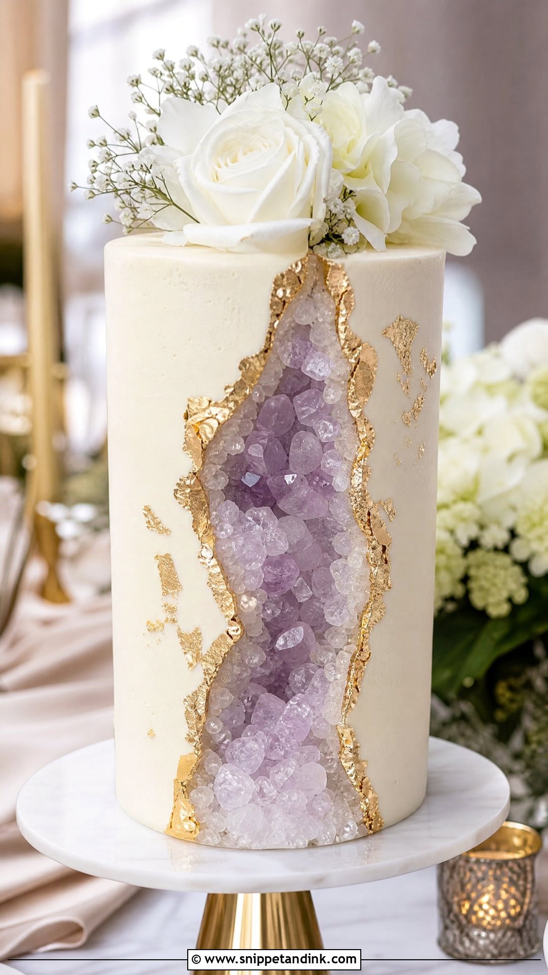 Geode Wedding Anniversary Cake - Snippet and Ink - 30 Wedding Anniversary Cakes
