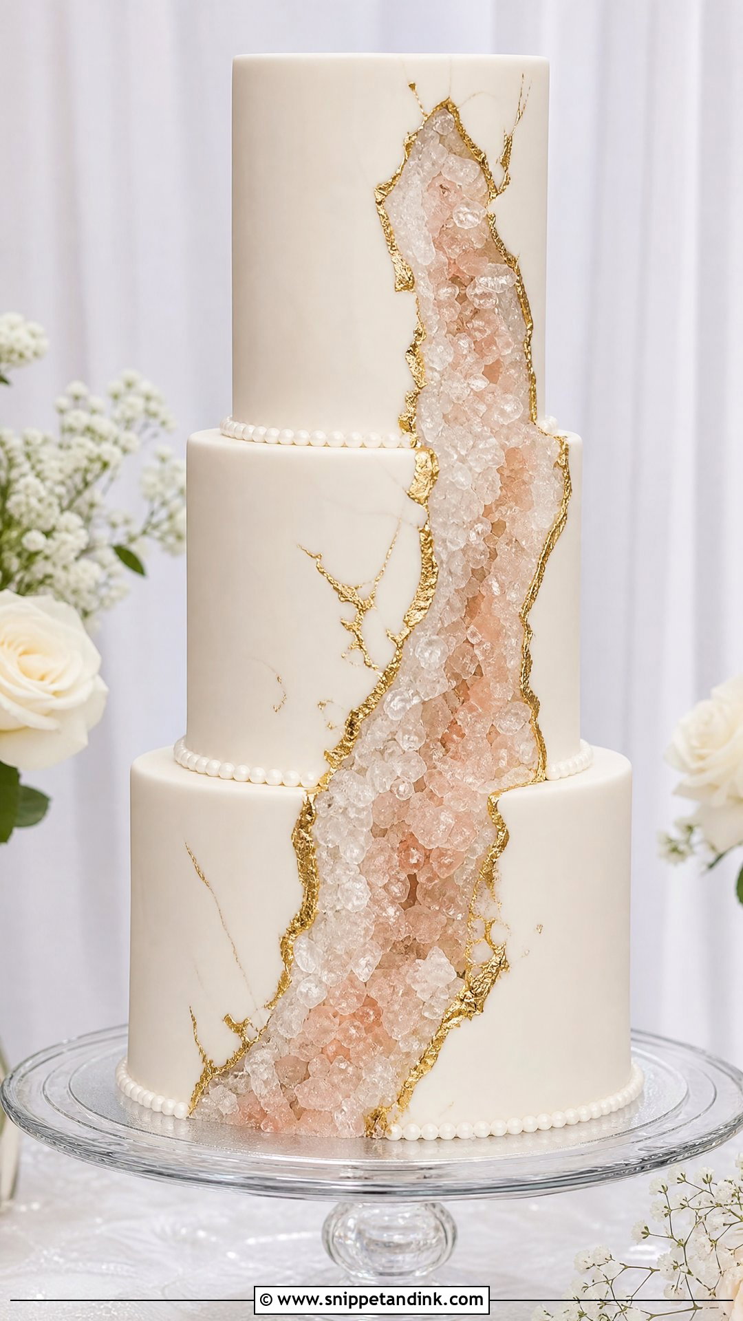 Geode Wedding Cake - Snippet and Ink - 20 Trendy Wedding Cake Ideas