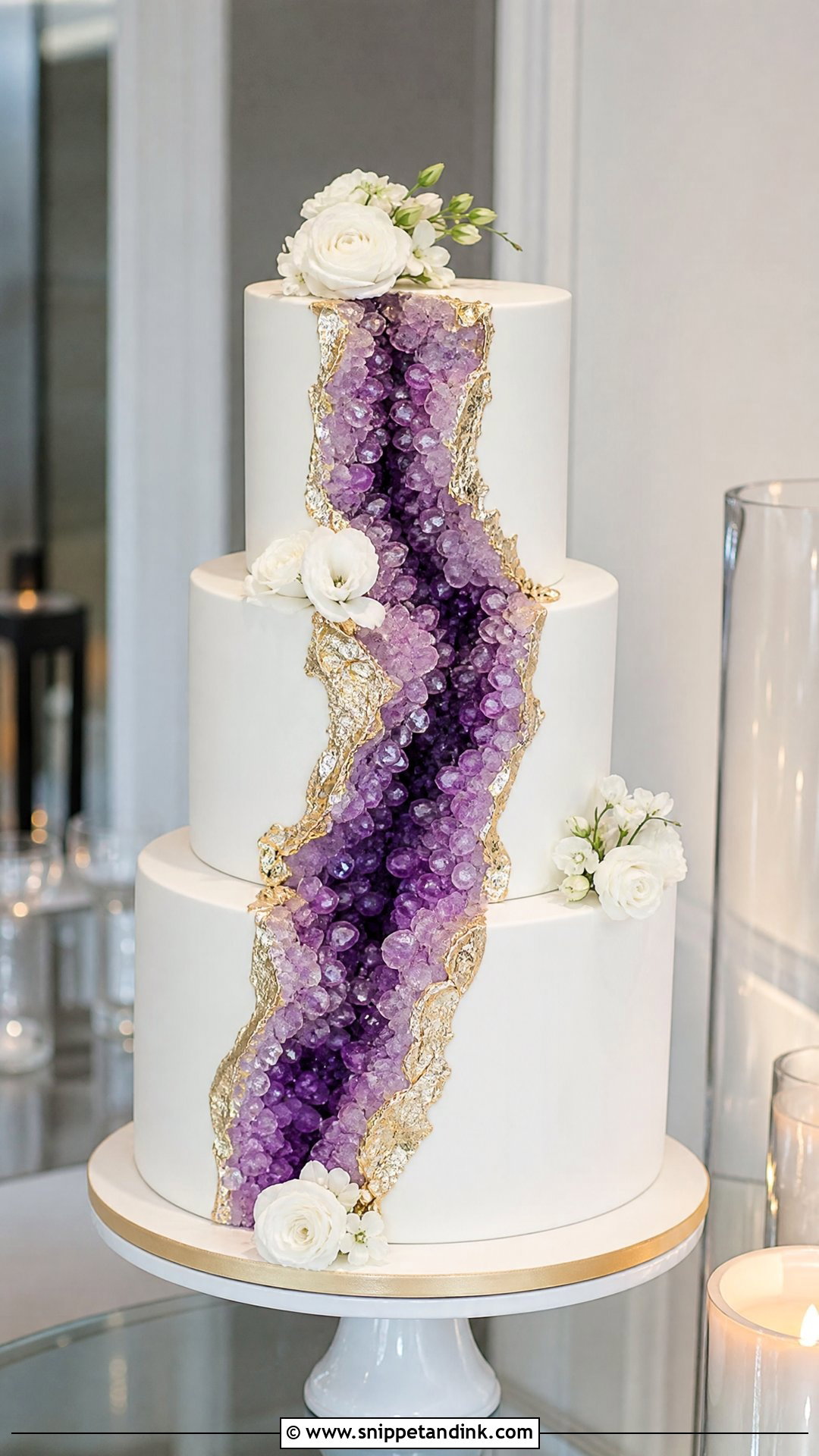 Geode Wedding Cake - Snippet and Ink - 20 Unique Wedding Cake Ideas