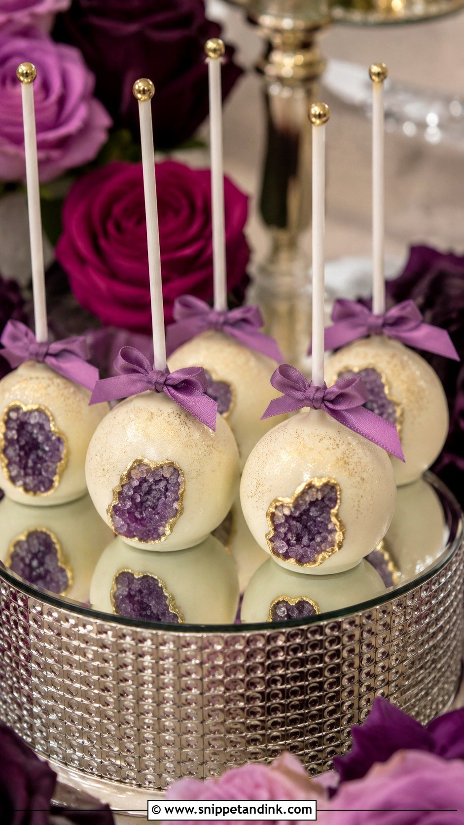 Geode Wedding Cake Pops - Snippet and Ink - 30 Cake Pops Ideas for Wedding