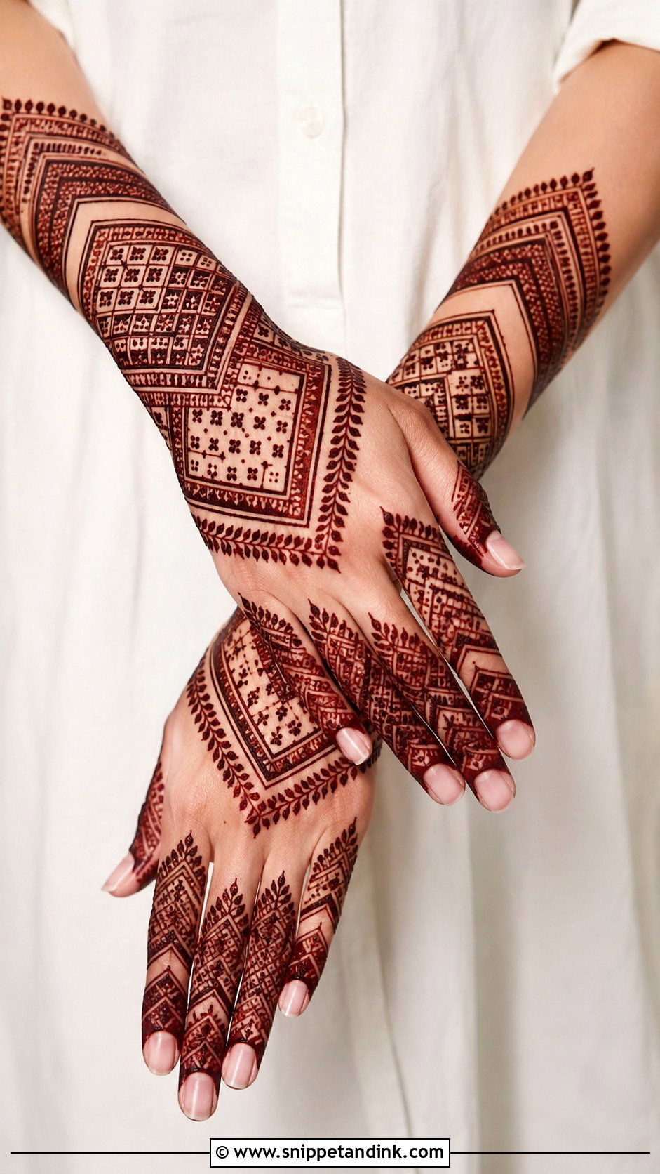Geometric Groom Mehndi Design - Snippet and Ink - 30 Groom Mehndi Design Ideas