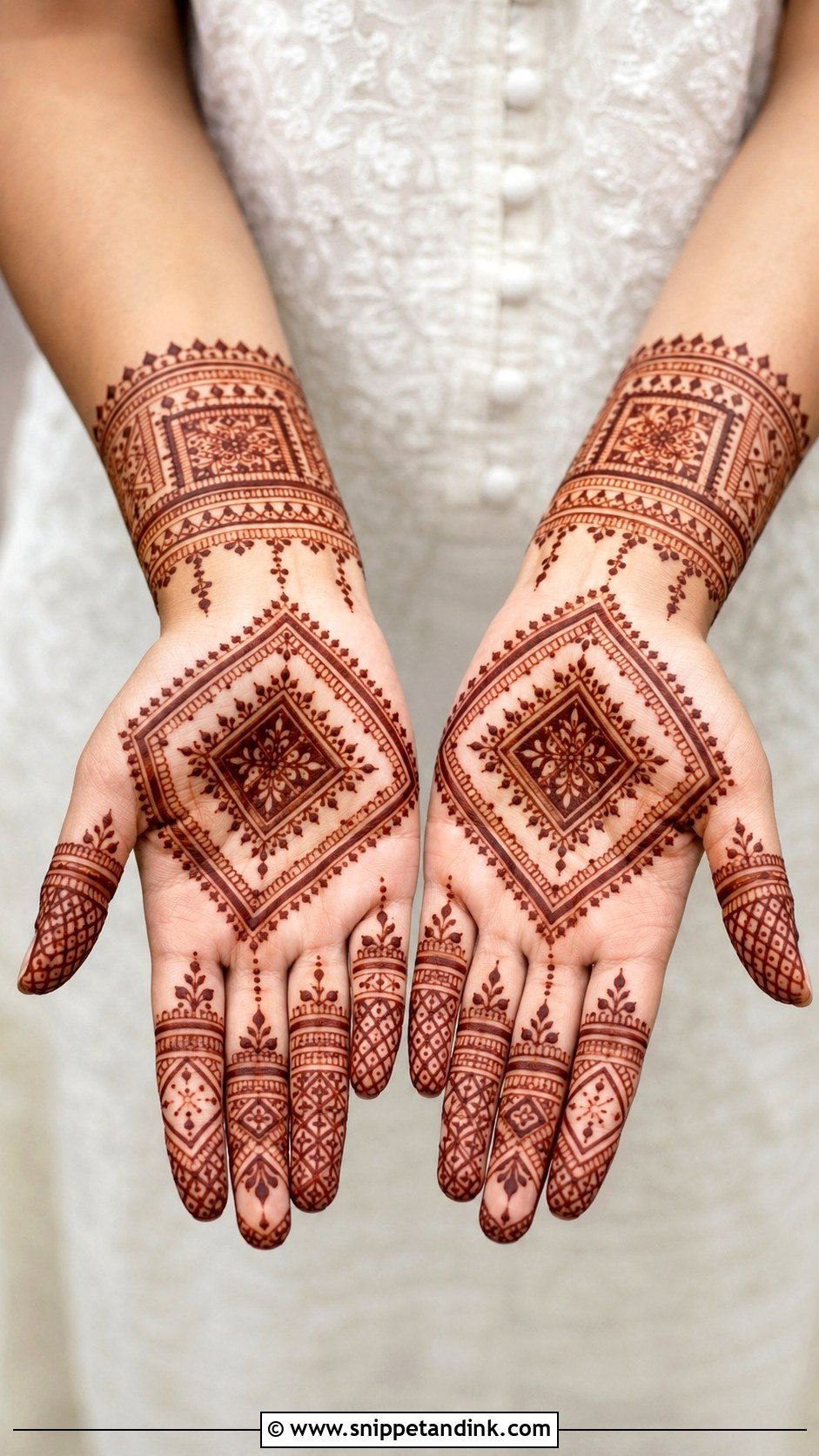 Geometric Mehndi Design - Snippet and Ink - 35 Latest Mehndi Designs