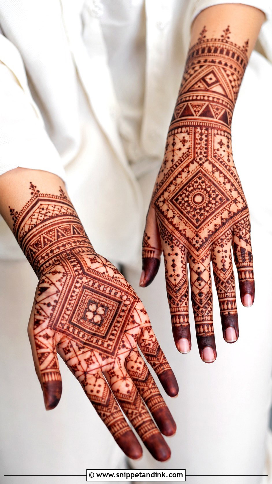 Geometric Mehndi Design - Snippet and Ink - 35 Mehndi Designs 2025
