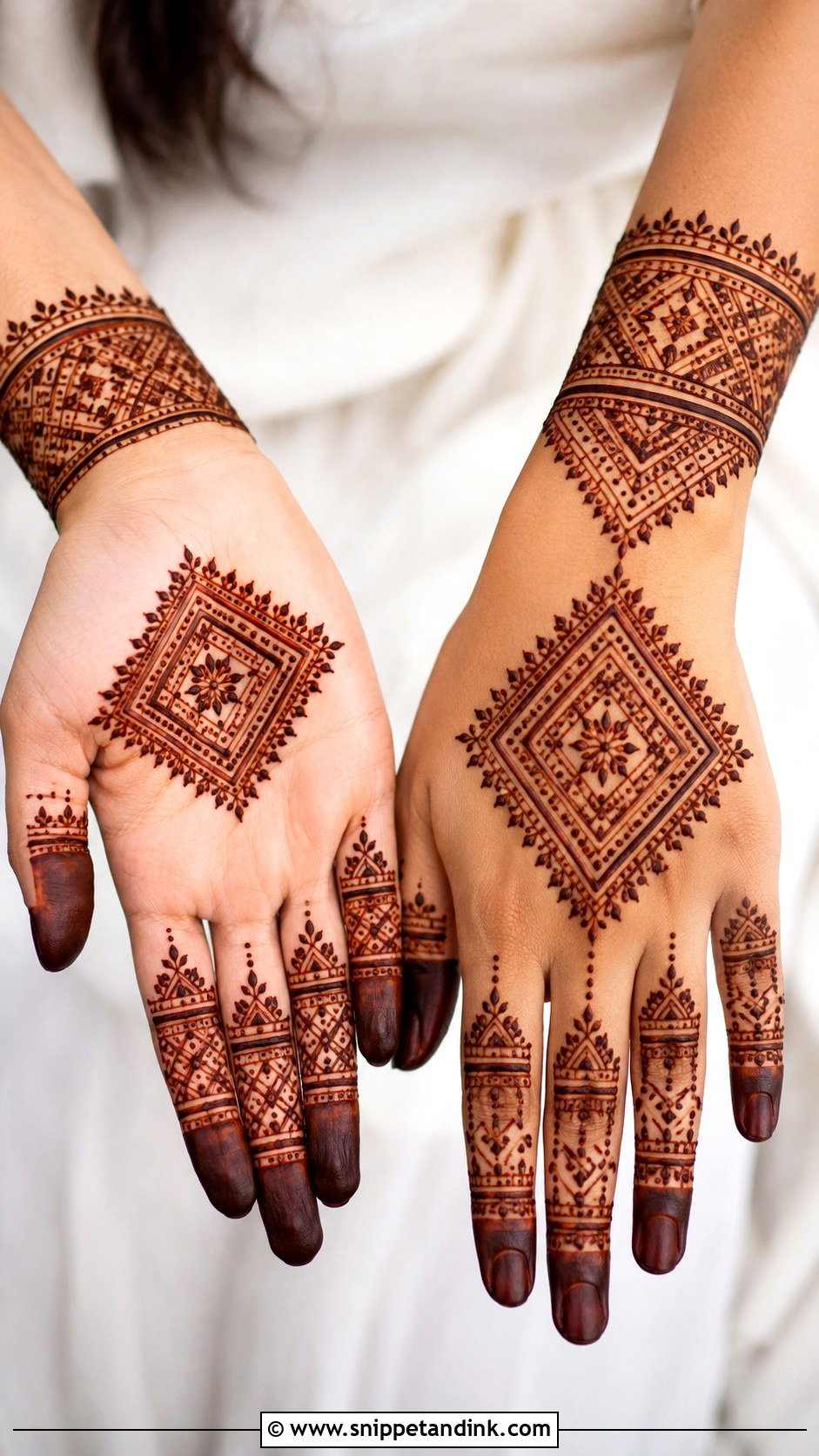 Geometric Mehndi Design - Snippet and Ink - 35 Trending Mehndi Designs