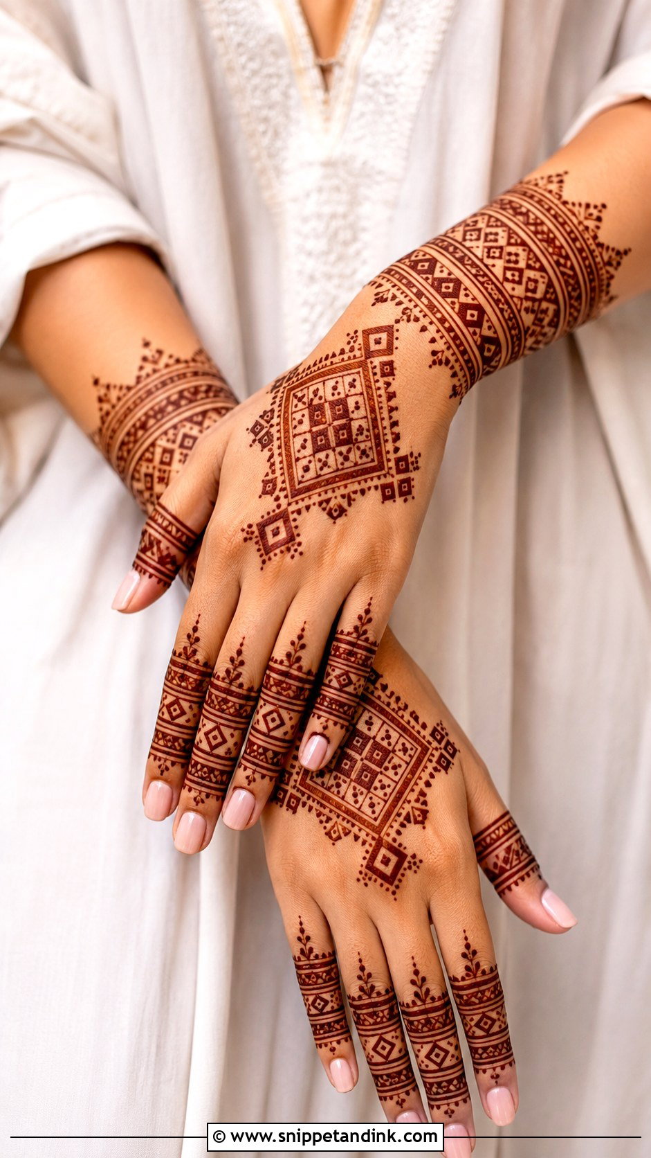 Geometric Mehndi Design - Snippet and Ink - 30 Cool Mehndi Designs