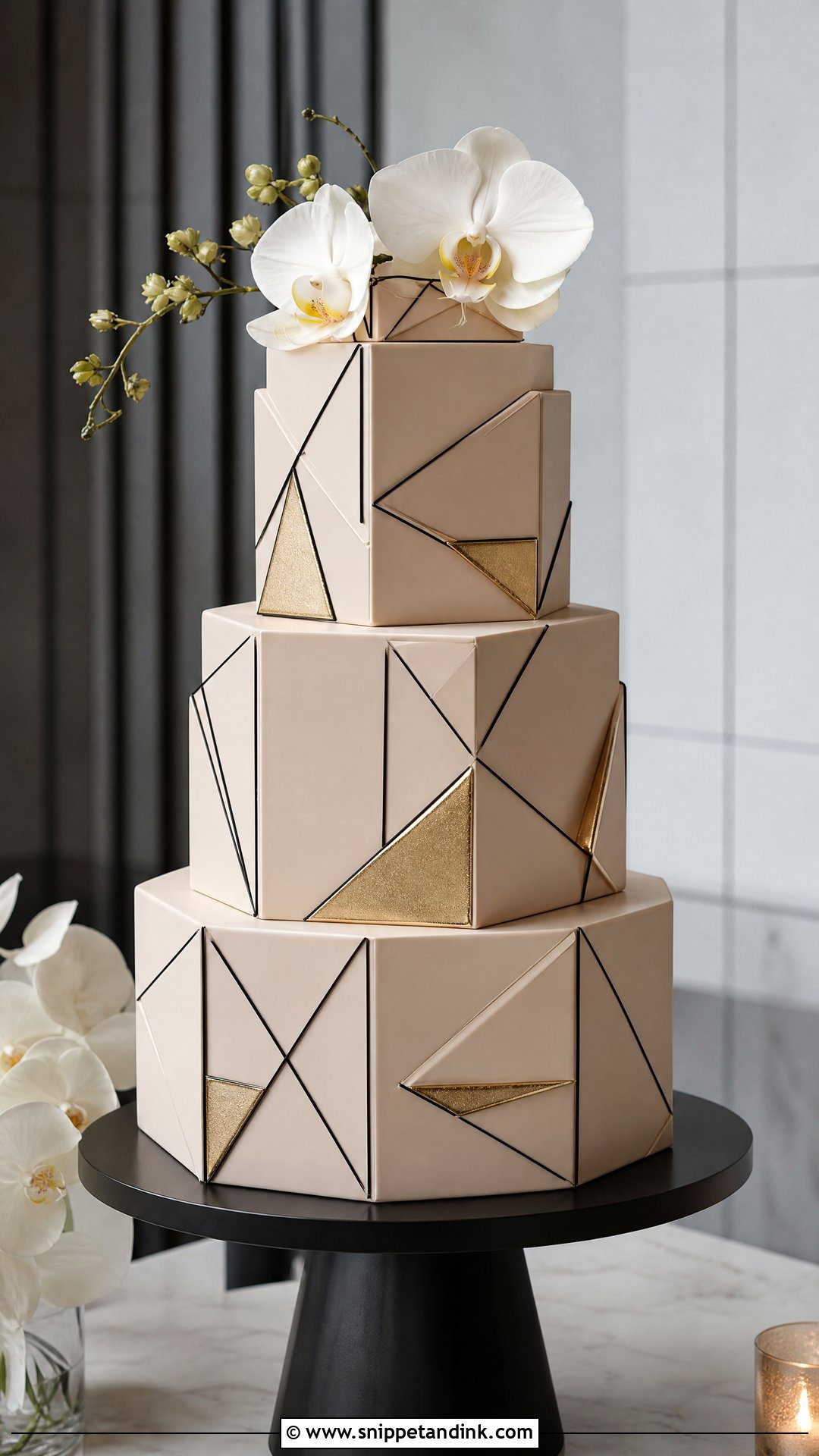 Geometric Wedding Cake - Snippet and Ink - 30 Modern Wedding Cake Ideas