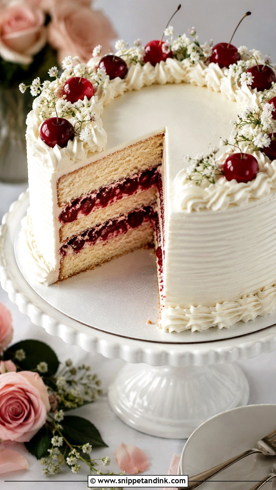 German Cherry Wedding Cake - Snippet and Ink - 20 German Wedding Cake Ideas