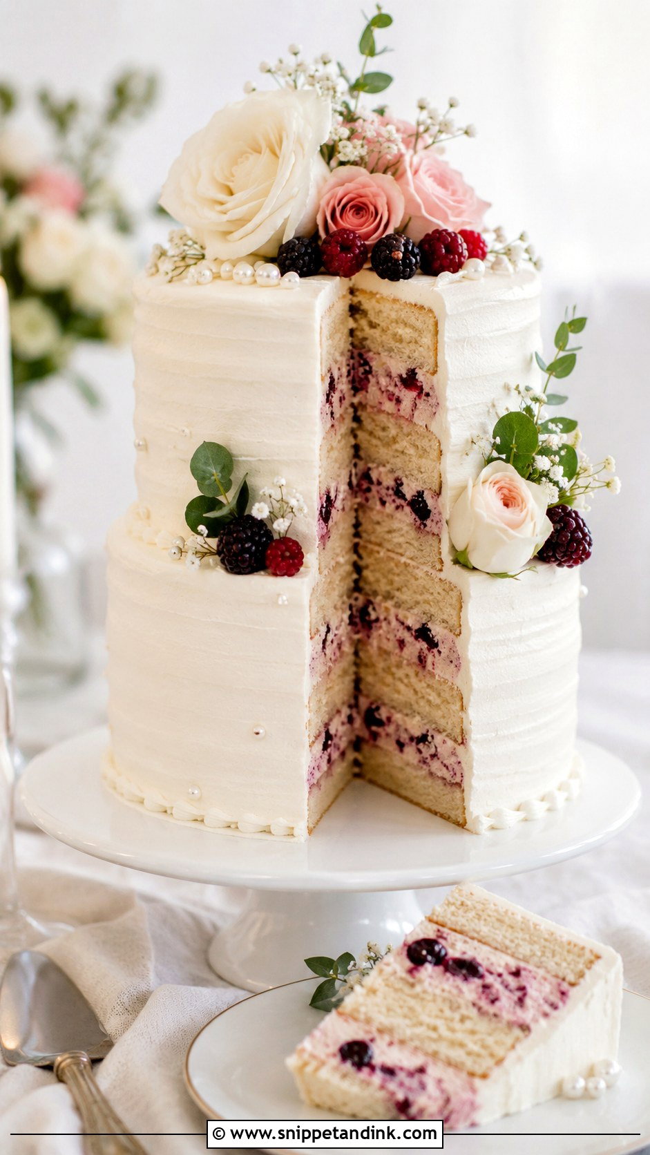 German Layered Sponge Wedding Cake - Snippet and Ink - 20 German Wedding Cake Ideas