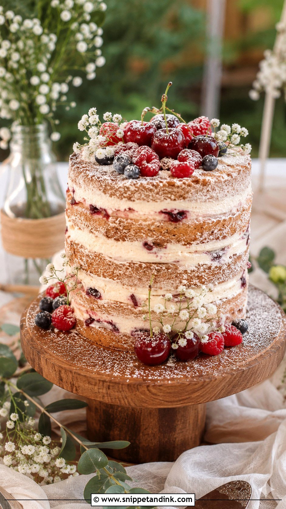 German Naked Wedding Cake - Snippet and Ink - 20 German Wedding Cake Ideas