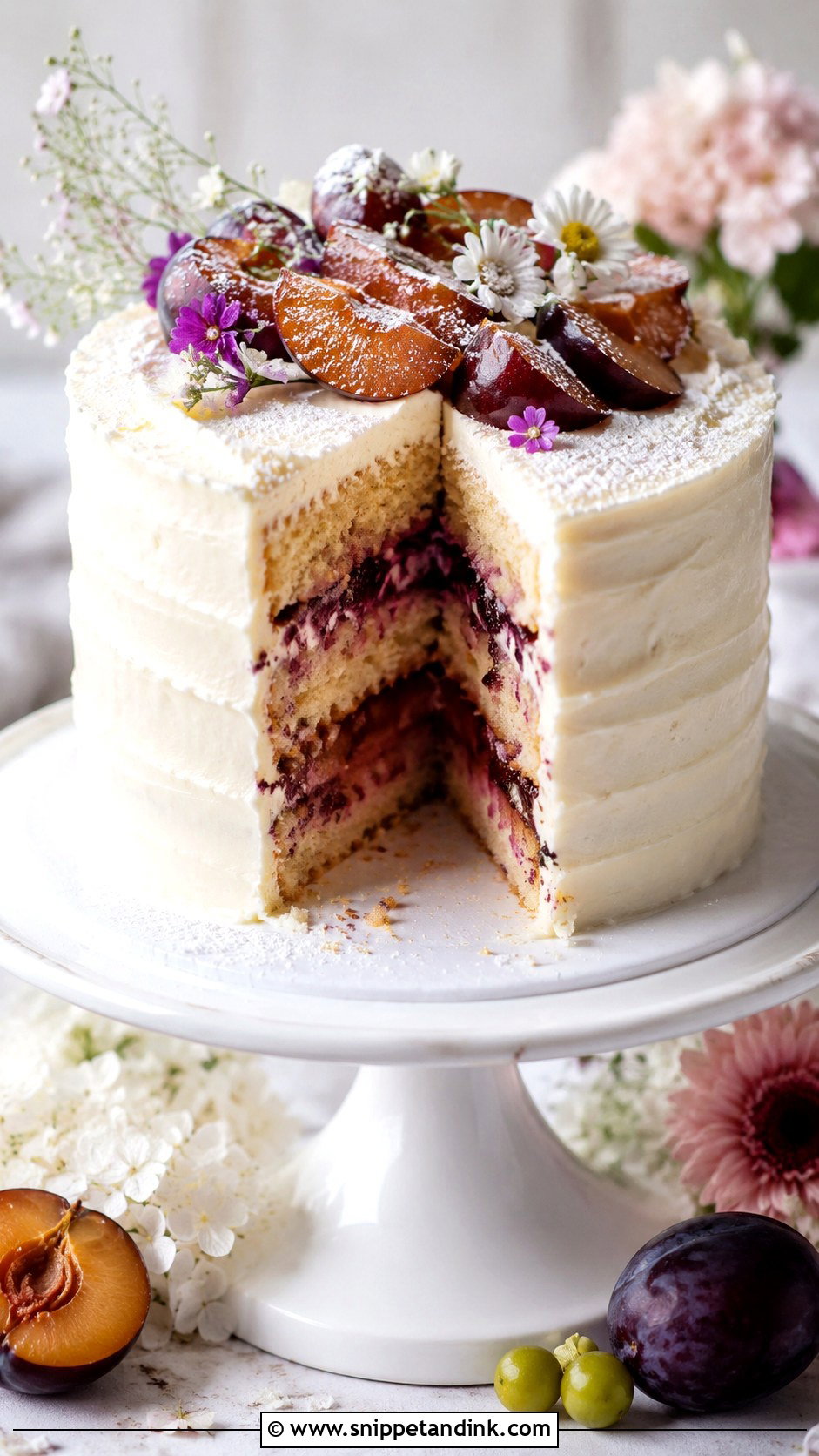 German Plum Wedding Cake - Snippet and Ink - 20 German Wedding Cake Ideas