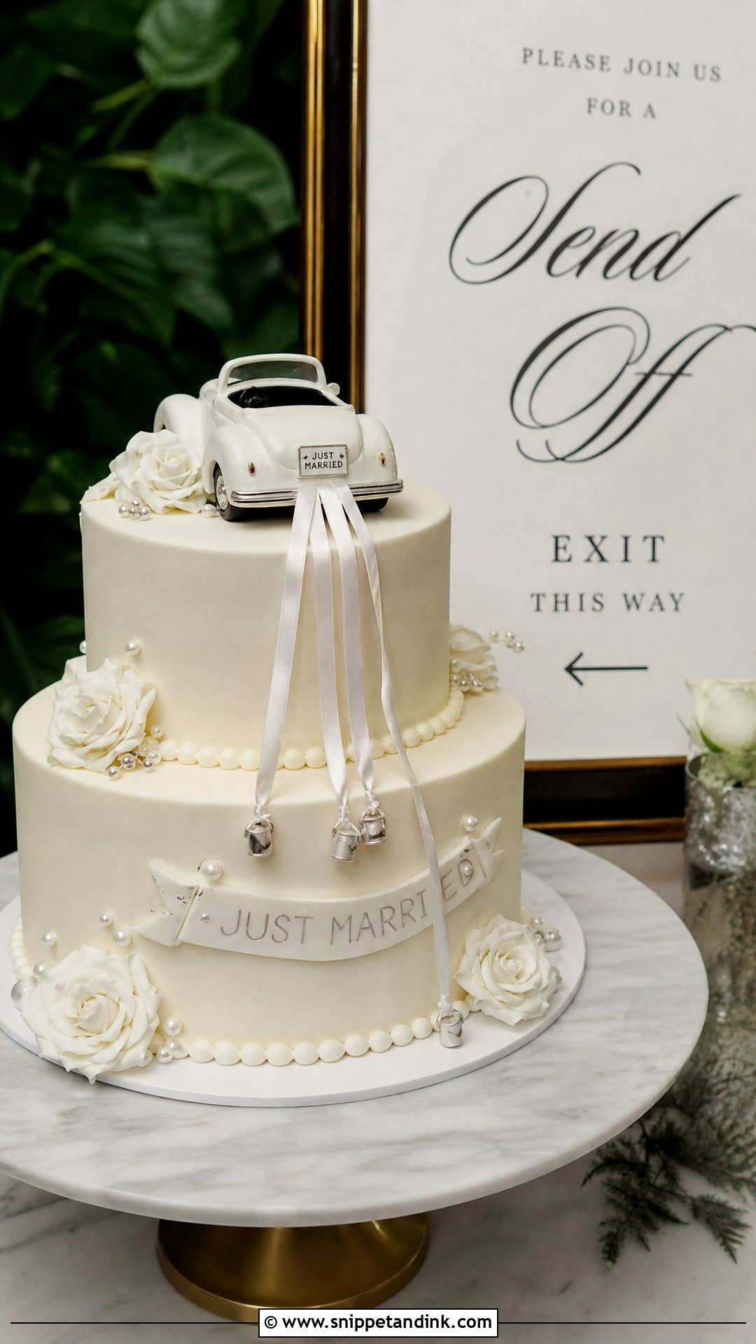 Getaway Car Wedding Cake - Snippet and Ink - 20 Send Off Cake Ideas for Wedding