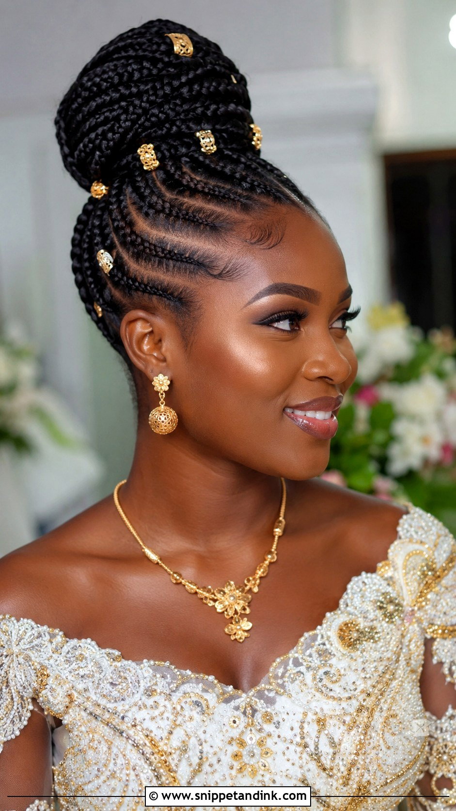 Ghana Braids With Updo - Snippet and Ink - 20 African Bride Hairstyles