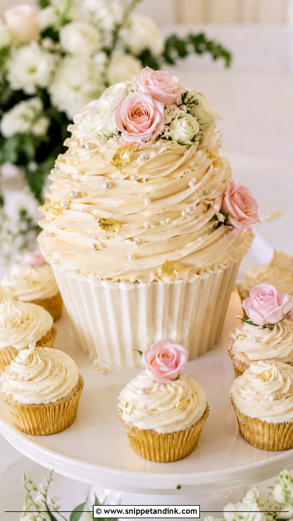 Giant Cupcake Wedding Cake - Snippet and Ink - 20 Large Cupcake Cakes for Wedding