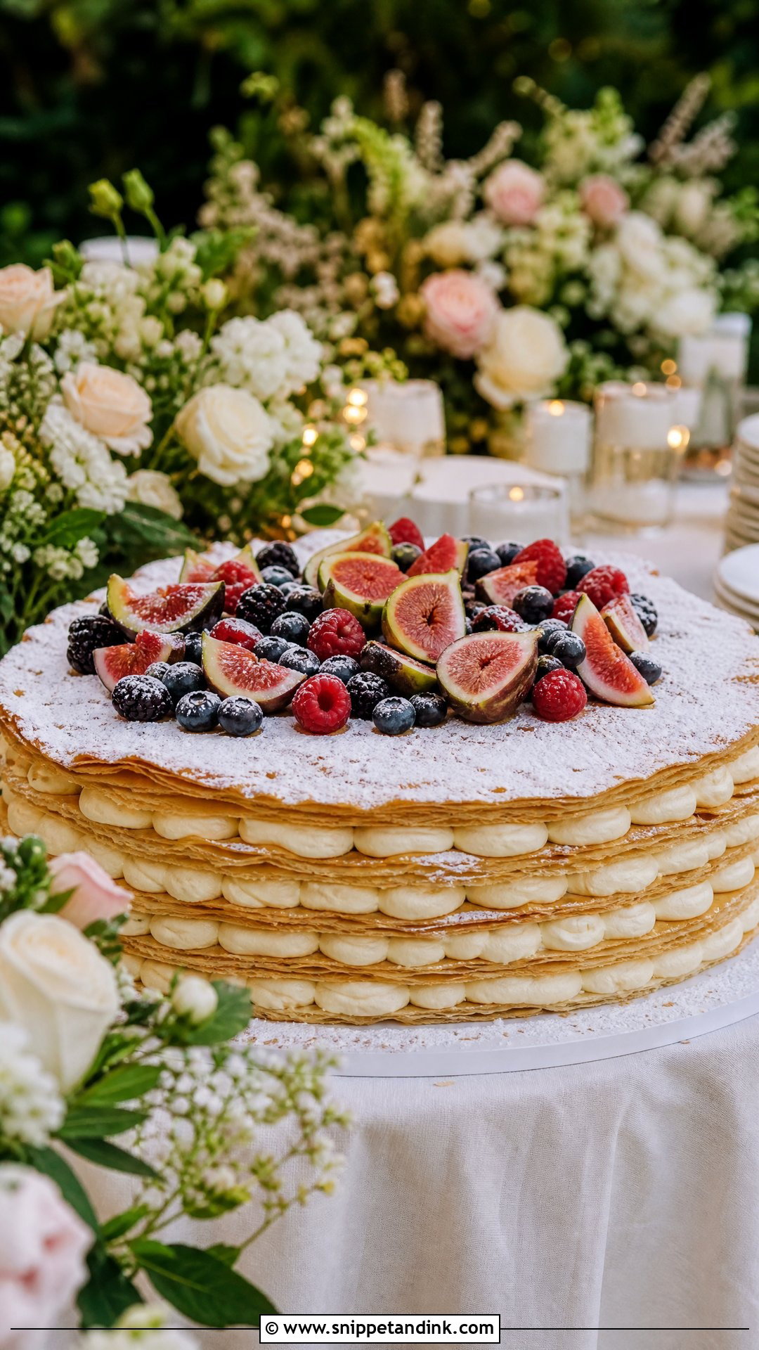 Giant Millefoglie Wedding Cake - Snippet and Ink - 25 Italian Wedding Cakes