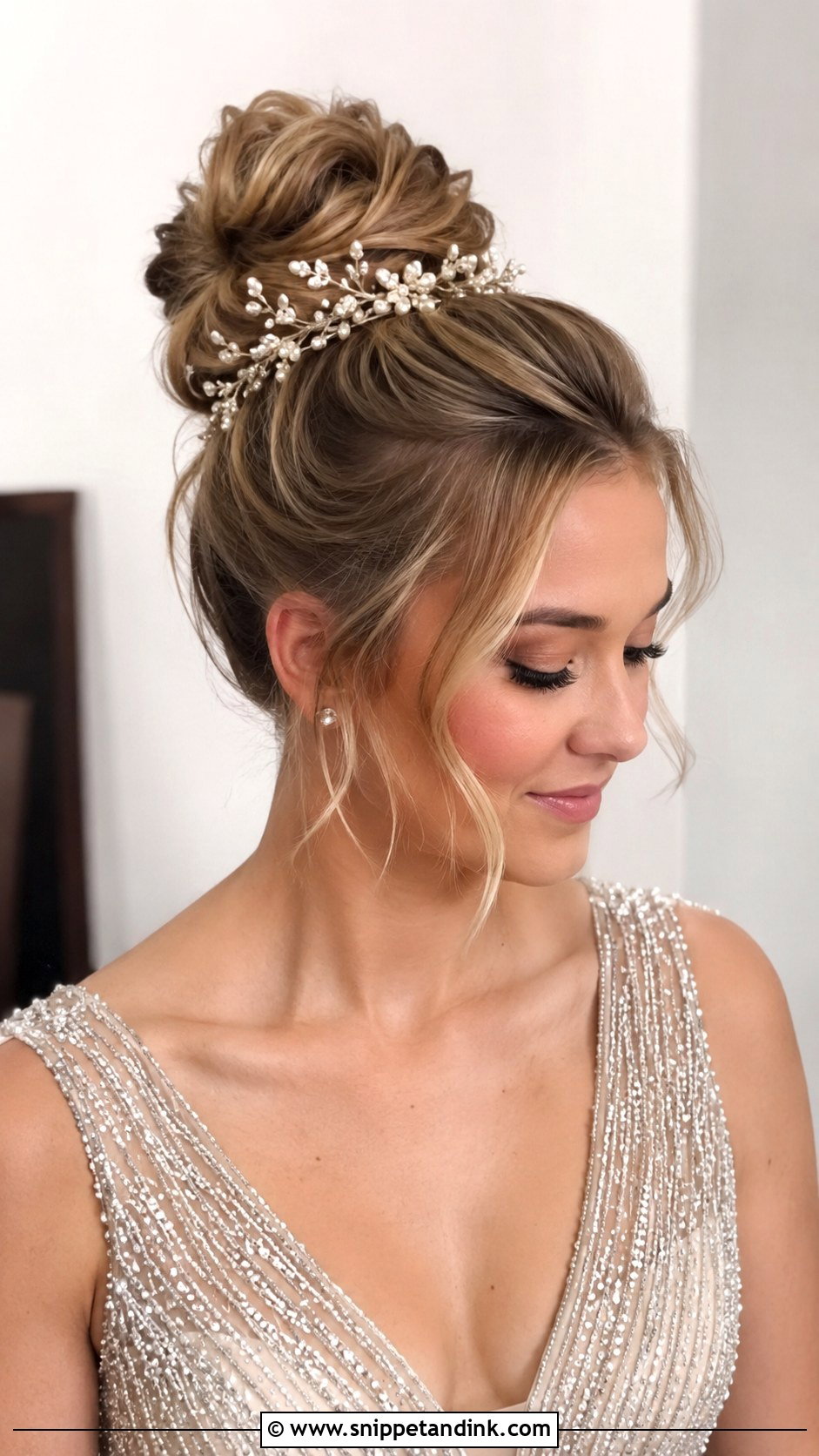 Gibson Tuck Wedding Hairstyle - Snippet and Ink - 20 Medium Hair Wedding Ideas
