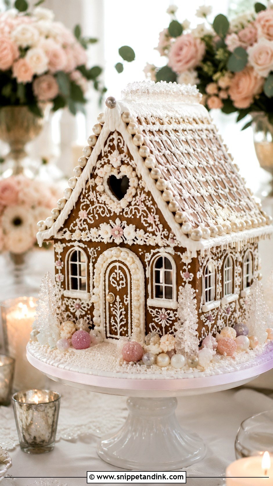 Gingerbread House Wedding Cake With White Icing - Snippet and Ink - 20 Gingerbread House Wedding Cake Ideas